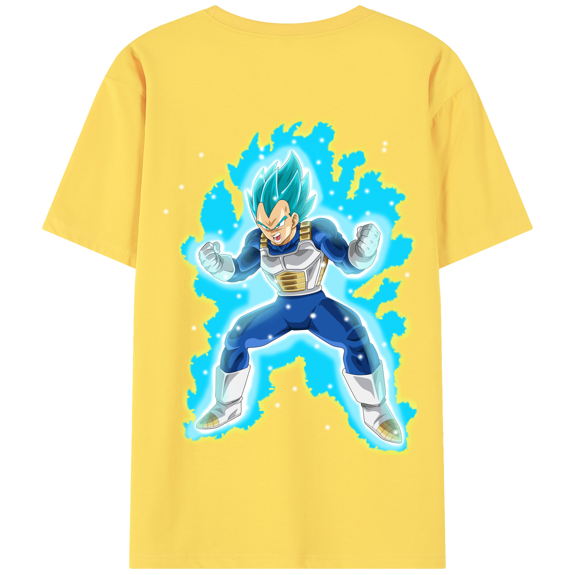 （画像用） ドラゴンボール ベジータ四世（Bejīta Yonsei）DRAGON BALL Vegeta IV 綿100％半袖Tシャツ（背面プリント）