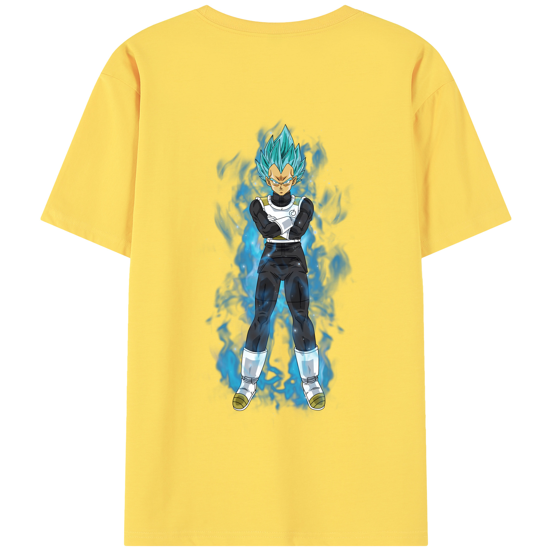 （画像用） ドラゴンボール ベジータ四世（Bejīta Yonsei）DRAGON BALL Vegeta IV 綿100％半袖Tシャツ（背面プリント）