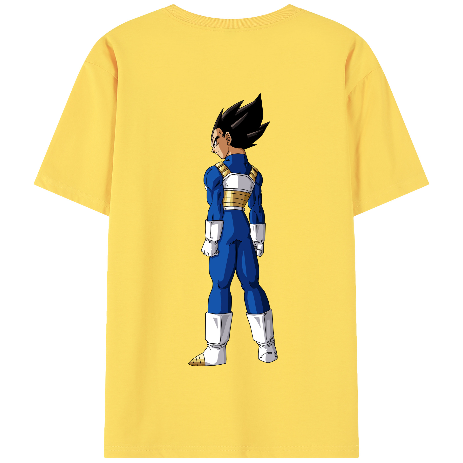 （画像用） ドラゴンボール ベジータ四世（Bejīta Yonsei）DRAGON BALL Vegeta IV 綿100％半袖Tシャツ（背面プリント）
