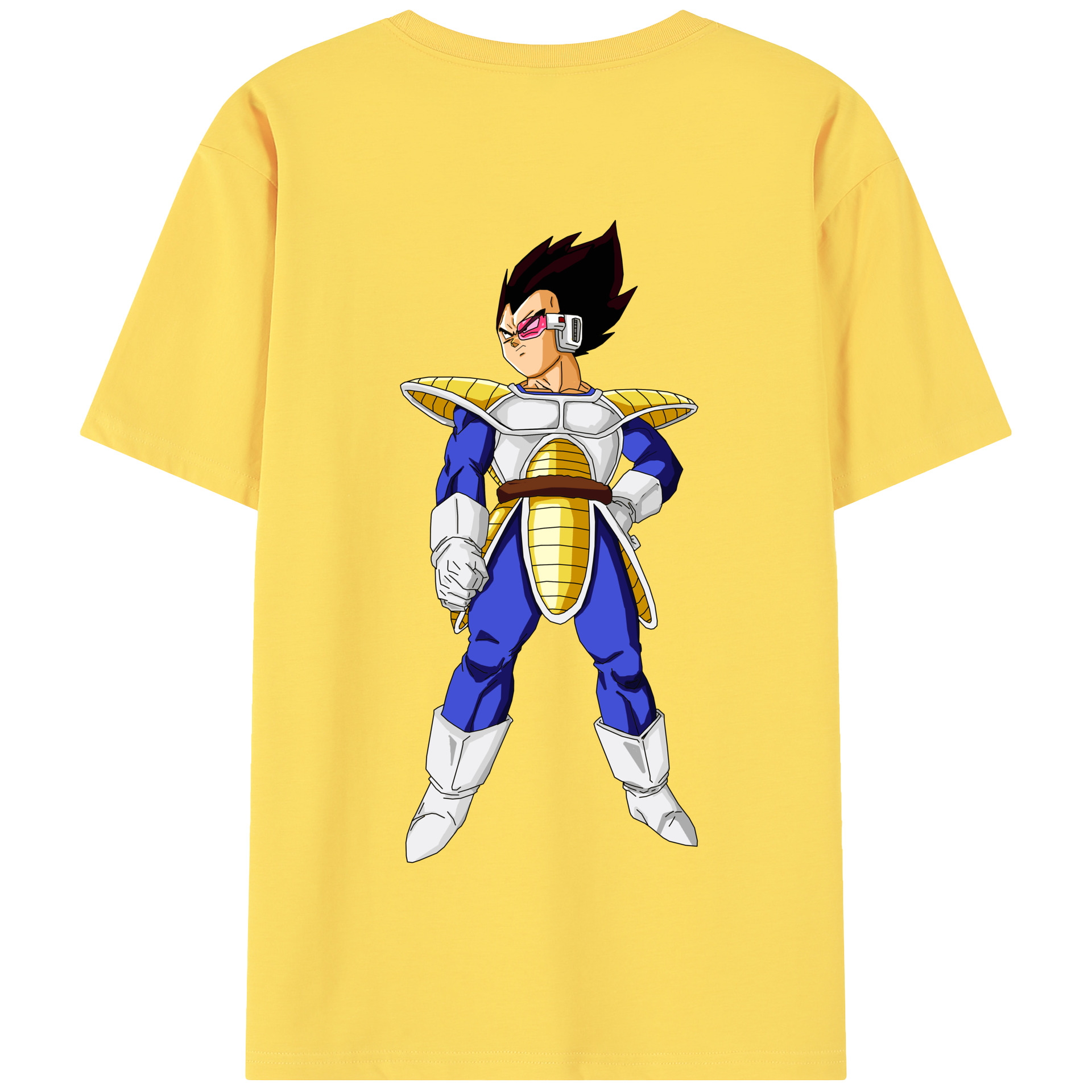 （画像用） ドラゴンボール ベジータ四世（Bejīta Yonsei）DRAGON BALL Vegeta IV 綿100％半袖Tシャツ（背面プリント）