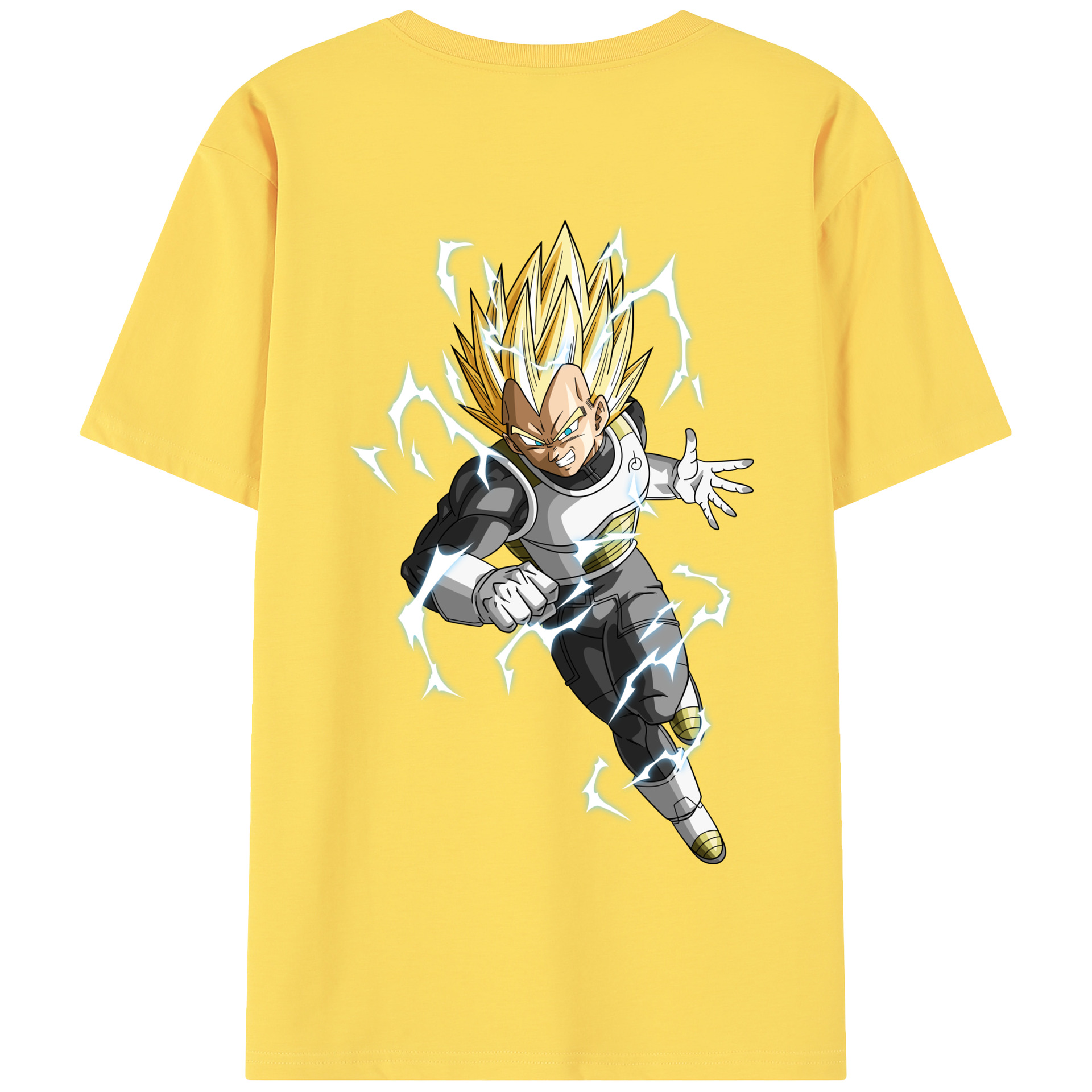 （画像用） ドラゴンボール ベジータ四世（Bejīta Yonsei）DRAGON BALL Vegeta IV 綿100％半袖Tシャツ（背面プリント）