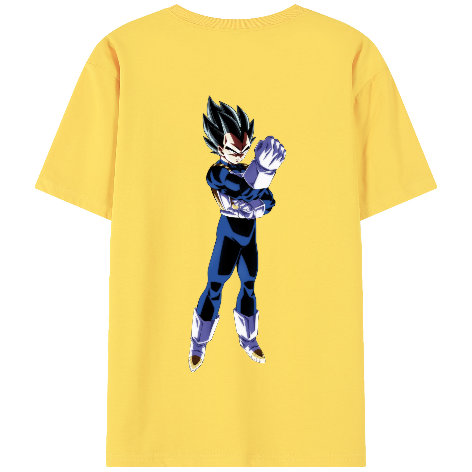（画像用） ドラゴンボール ベジータ四世（Bejīta Yonsei）DRAGON BALL Vegeta IV 綿100％半袖Tシャツ（背面プリント）