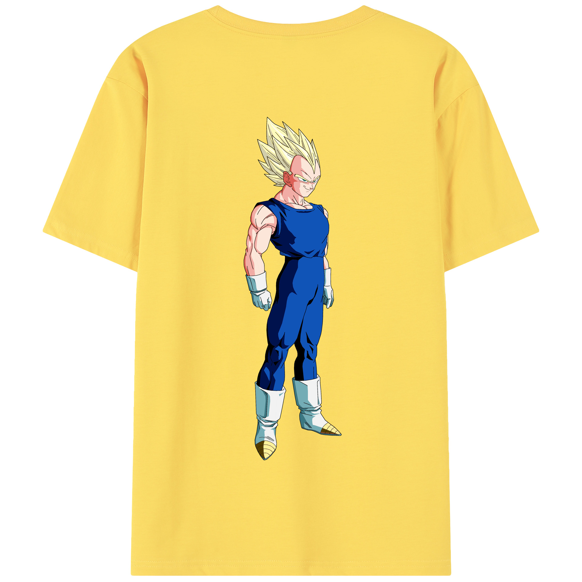 （画像用） ドラゴンボール ベジータ四世（Bejīta Yonsei）DRAGON BALL Vegeta IV 綿100％半袖Tシャツ（背面プリント）