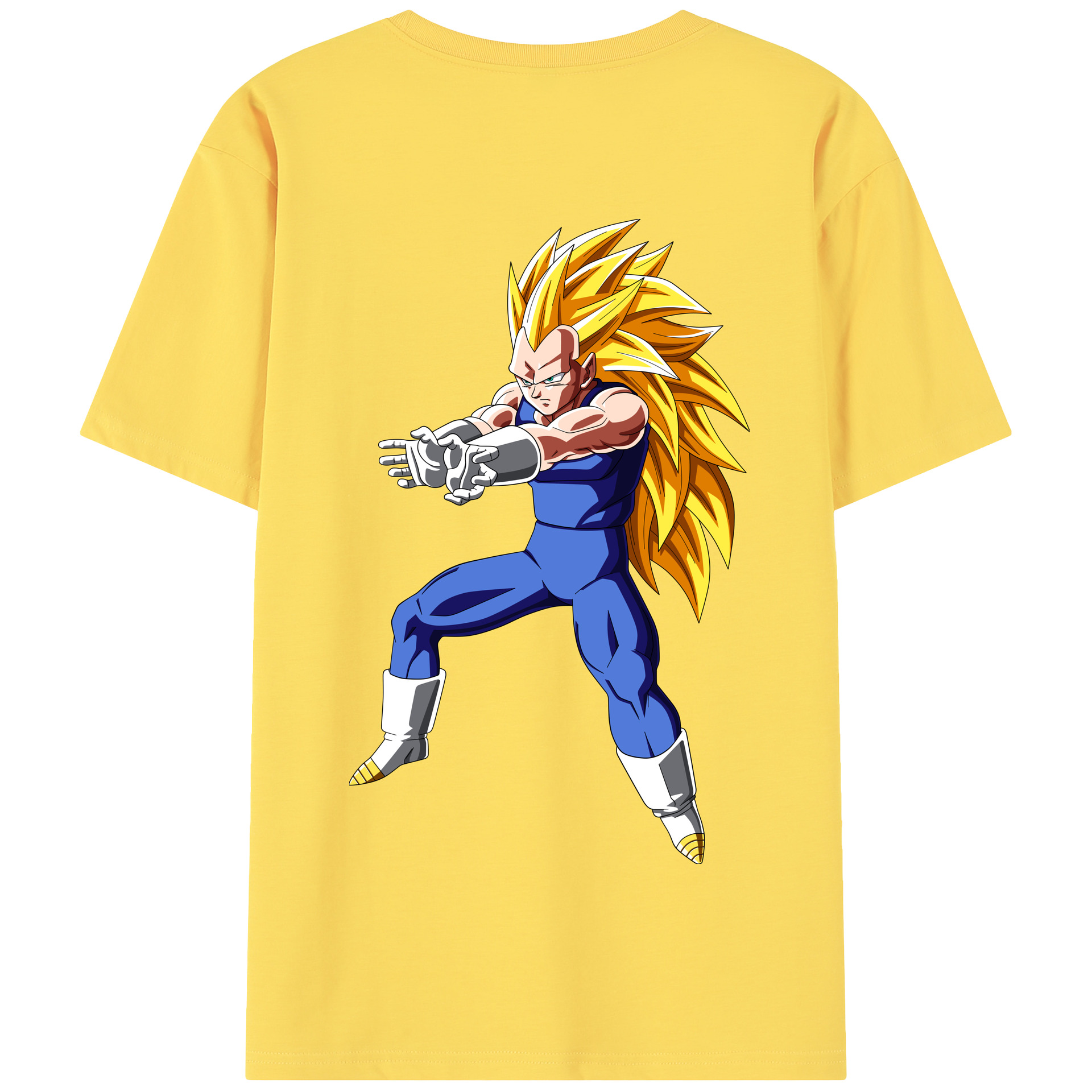 （画像用） ドラゴンボール ベジータ四世（Bejīta Yonsei）DRAGON BALL Vegeta IV 綿100％半袖Tシャツ（背面プリント）