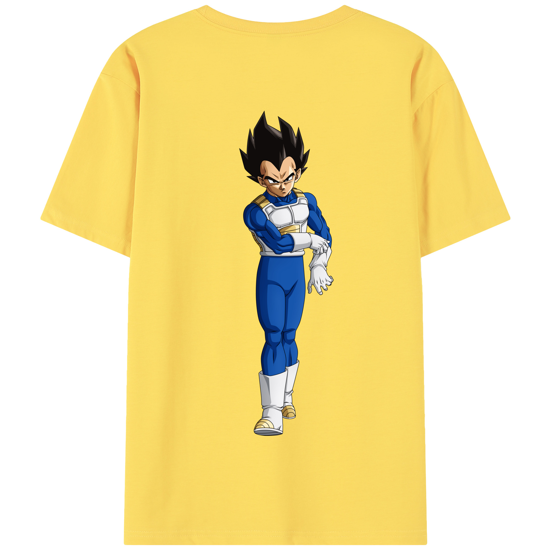 （画像用） ドラゴンボール ベジータ四世（Bejīta Yonsei）DRAGON BALL Vegeta IV 綿100％半袖Tシャツ（背面プリント）