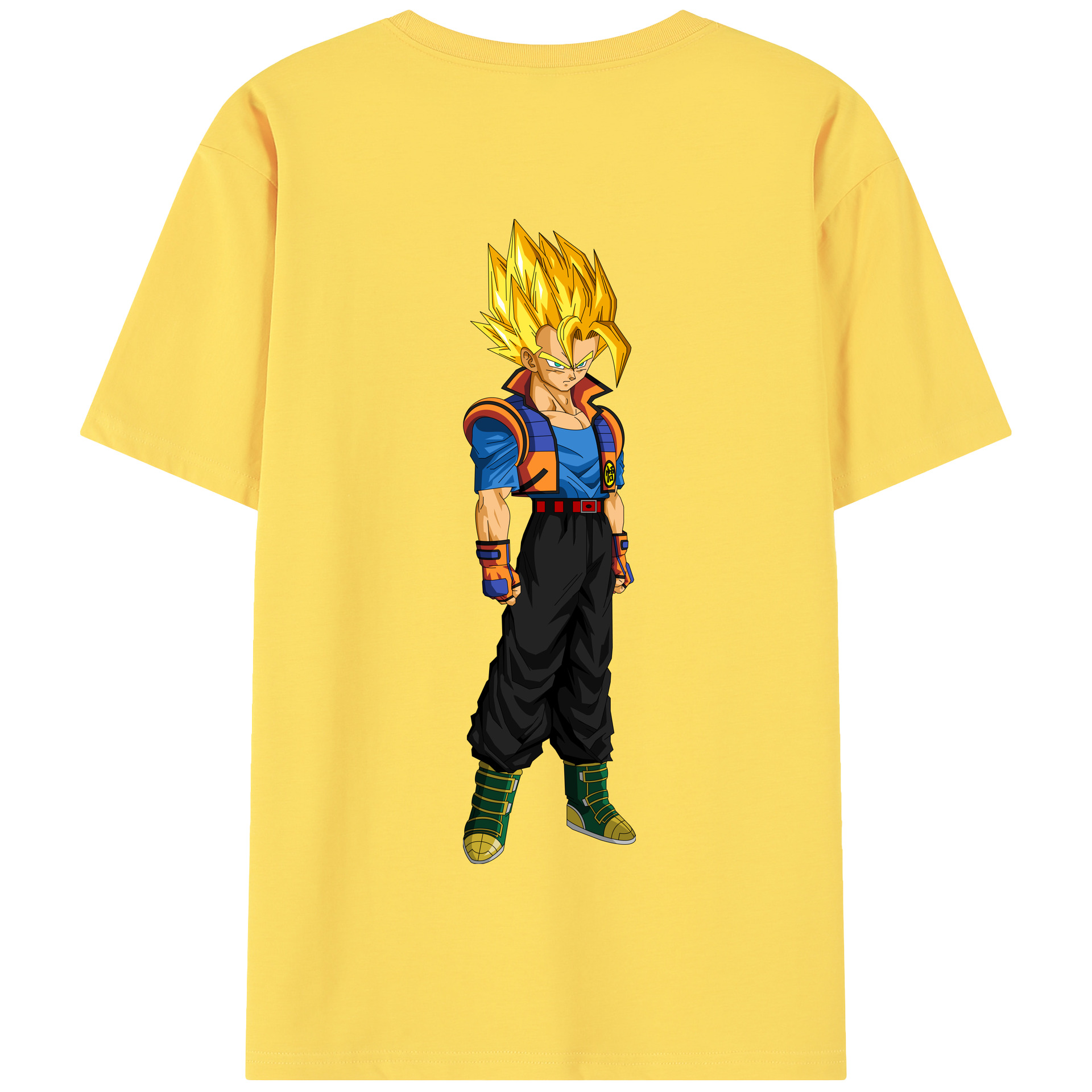 （画像用） ドラゴンボール ベジータ四世（Bejīta Yonsei）DRAGON BALL Vegeta IV 綿100％半袖Tシャツ（背面プリント）