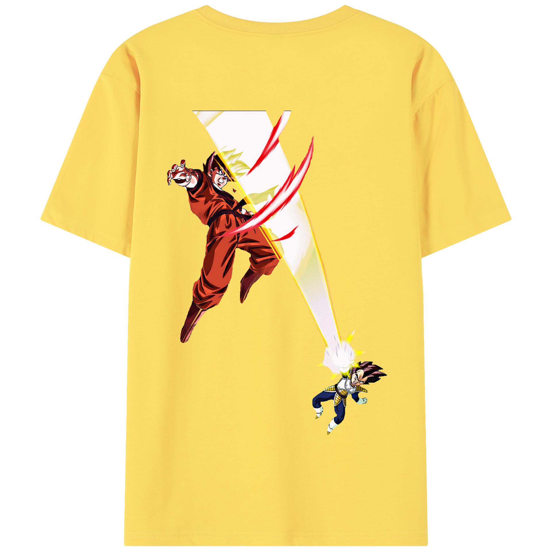 （画像用） ドラゴンボール ベジータ四世（Bejīta Yonsei）DRAGON BALL Vegeta IV 綿100％半袖Tシャツ（背面プリント）