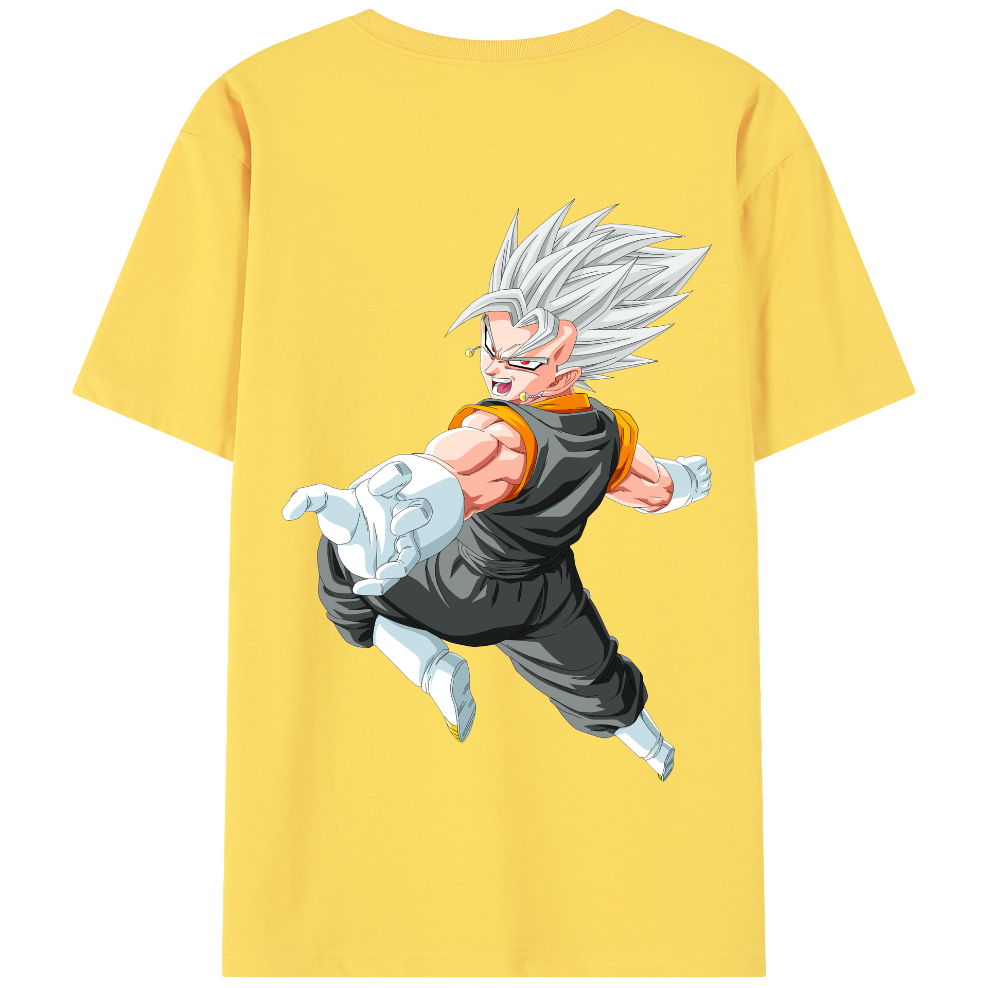（画像用） ドラゴンボール ベジータ四世（Bejīta Yonsei）DRAGON BALL Vegeta IV 綿100％半袖Tシャツ（背面プリント）