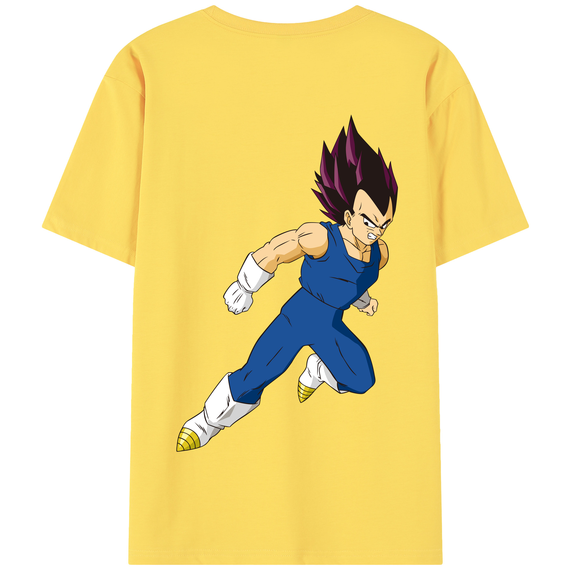 （画像用） ドラゴンボール ベジータ四世（Bejīta Yonsei）DRAGON BALL Vegeta IV 綿100％半袖Tシャツ（背面プリント）