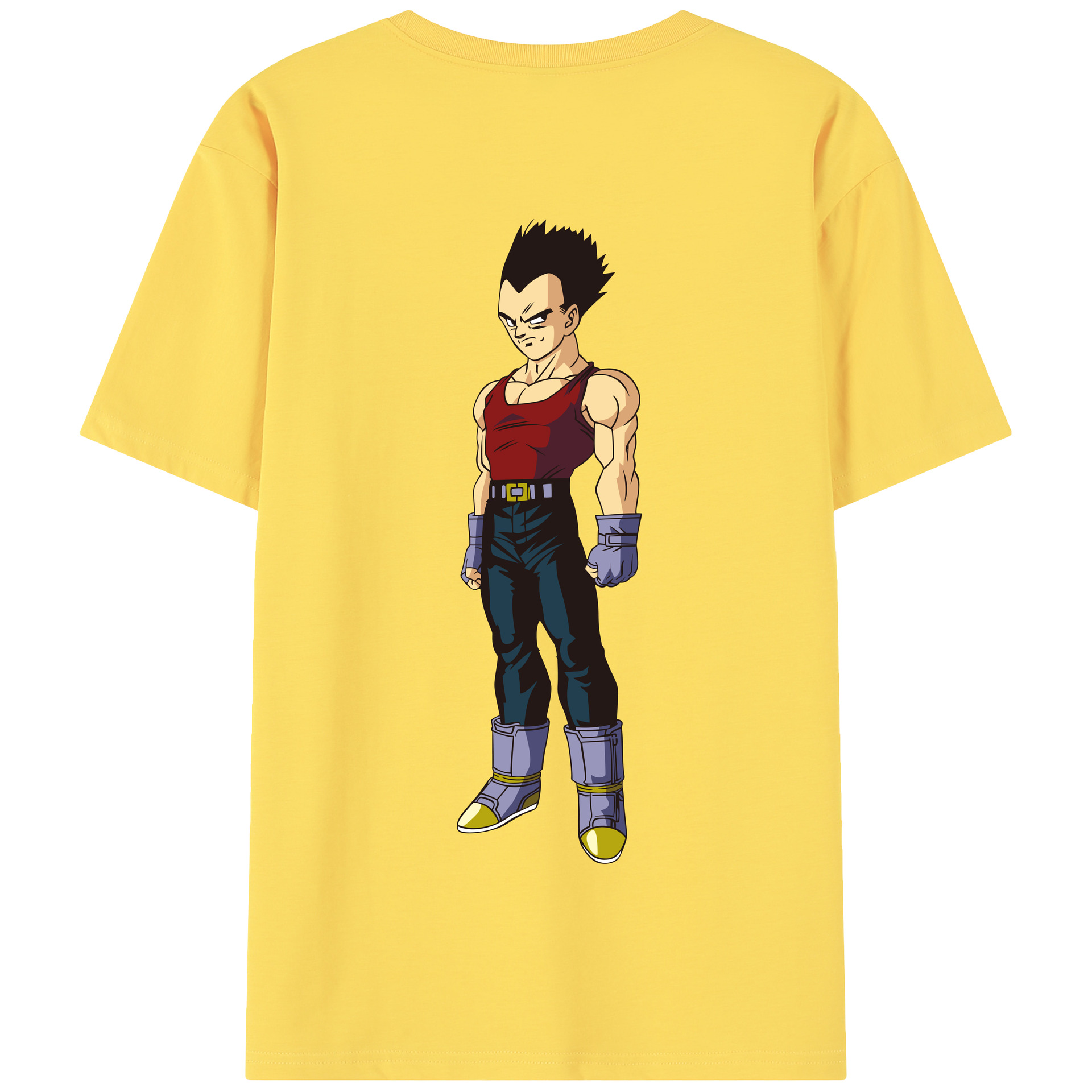 （画像用） ドラゴンボール ベジータ四世（Bejīta Yonsei）DRAGON BALL Vegeta IV 綿100％半袖Tシャツ（背面プリント）