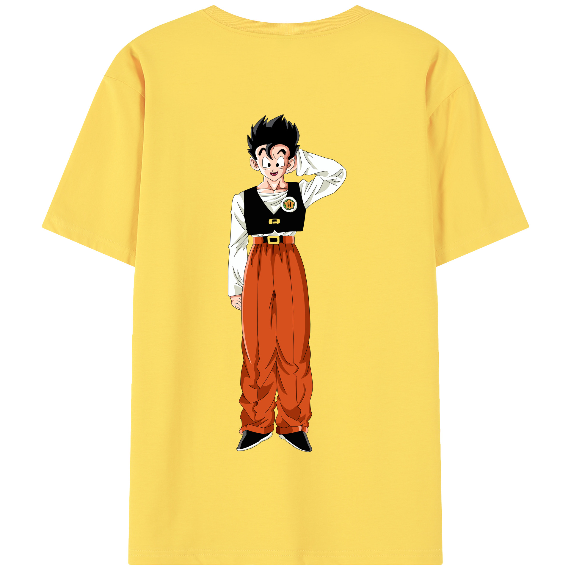 （画像用） ドラゴンボール 孫 悟飯（そんごはん）DRAGON BALL Son Gohan 綿100％半袖Tシャツ（背面プリント）
