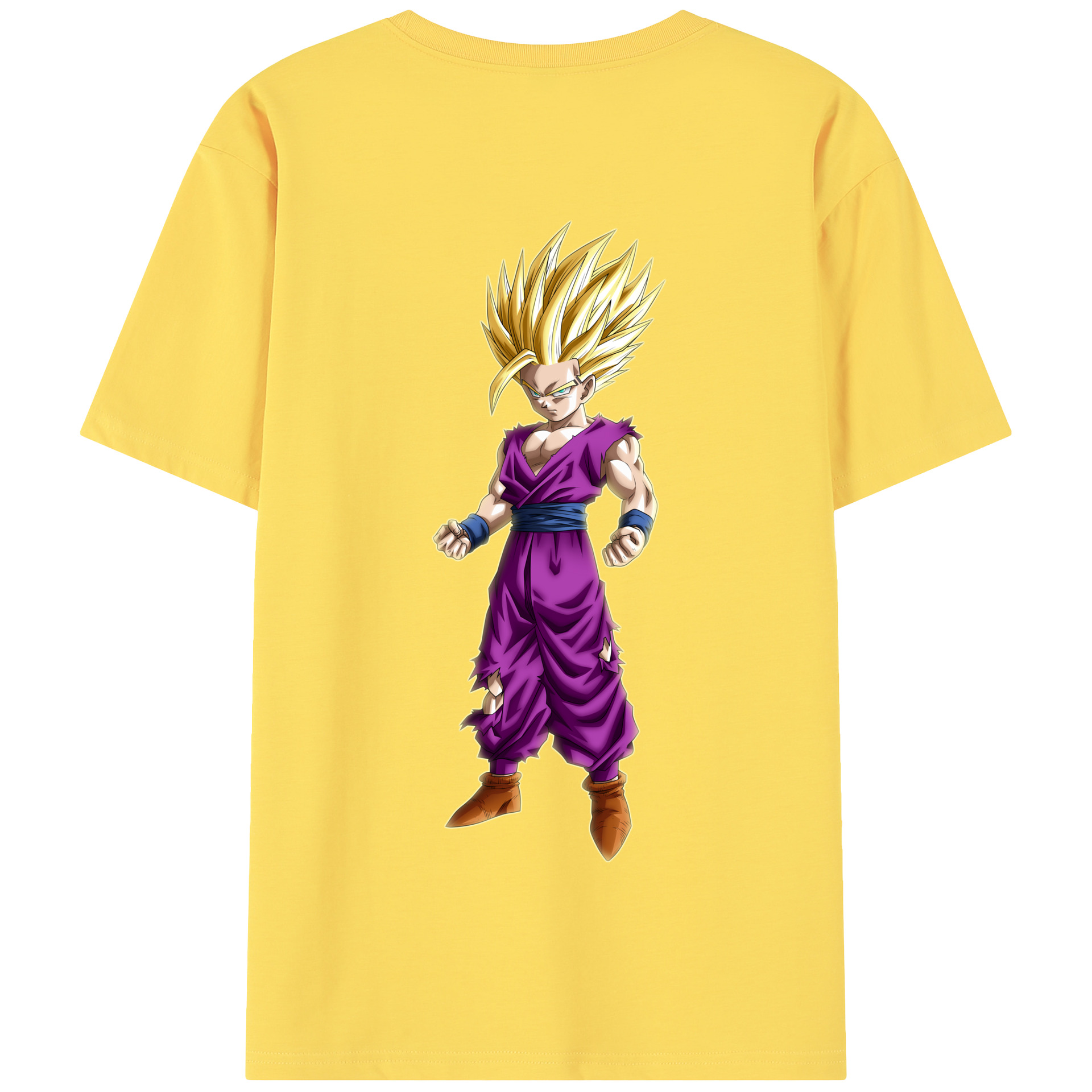（画像用） ドラゴンボール 孫 悟飯（そんごはん）DRAGON BALL Son Gohan 綿100％半袖Tシャツ（背面プリント）