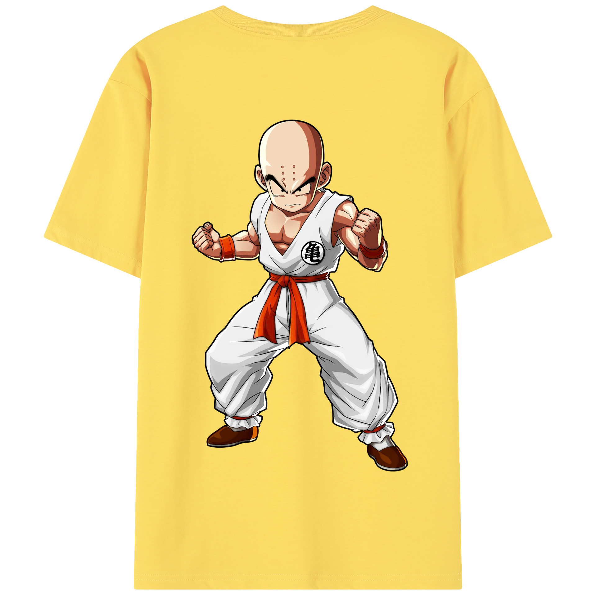 （画像用） ドラゴンボール クリリン DRAGON BALL krillin 綿100％半袖Tシャツ（背面プリント）