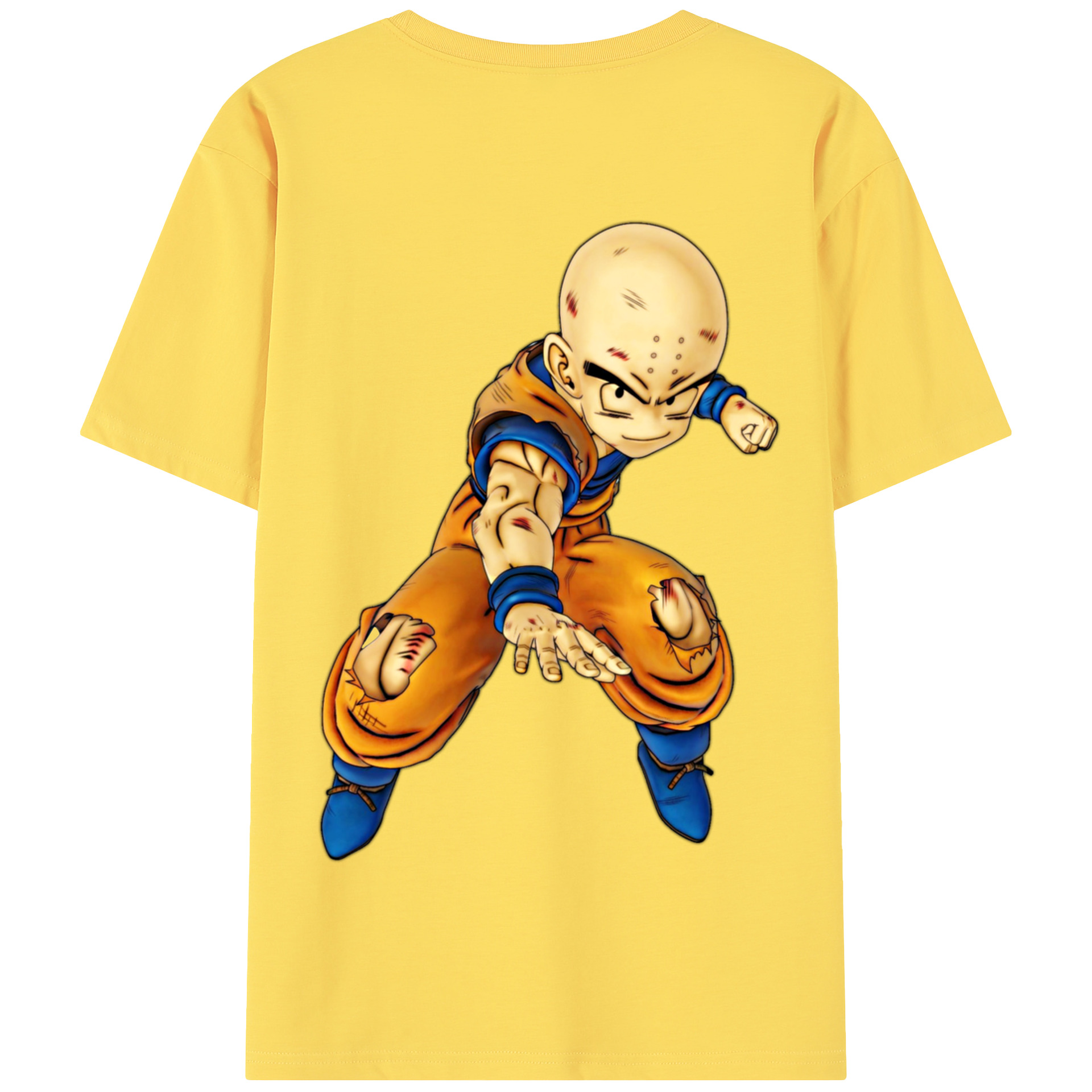 （画像用） ドラゴンボール クリリン DRAGON BALL krillin 綿100％半袖Tシャツ（背面プリント）