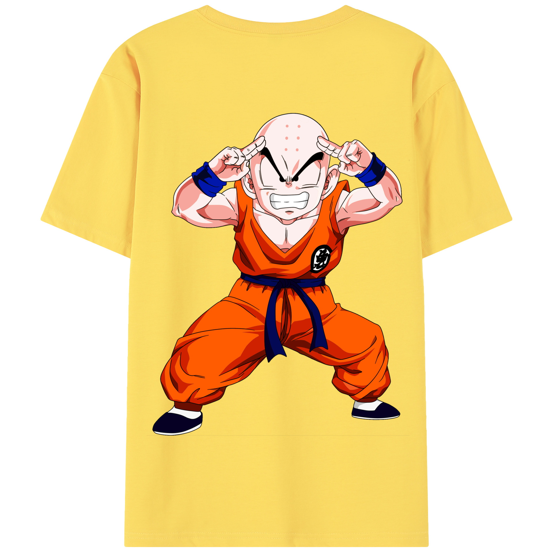 （画像用） ドラゴンボール クリリン DRAGON BALL krillin 綿100％半袖Tシャツ（背面プリント）