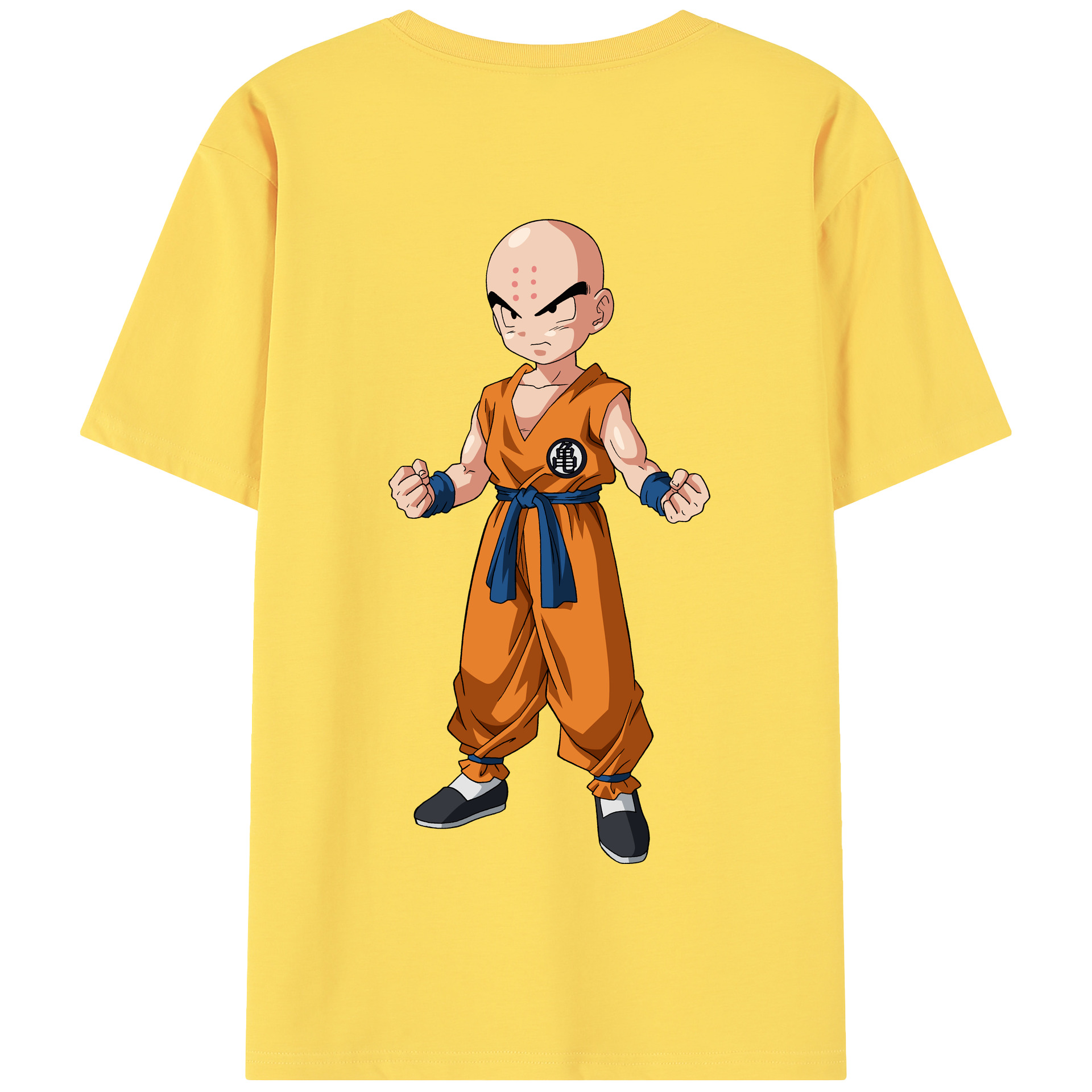 （画像用） ドラゴンボール クリリン DRAGON BALL krillin 綿100％半袖Tシャツ（背面プリント）