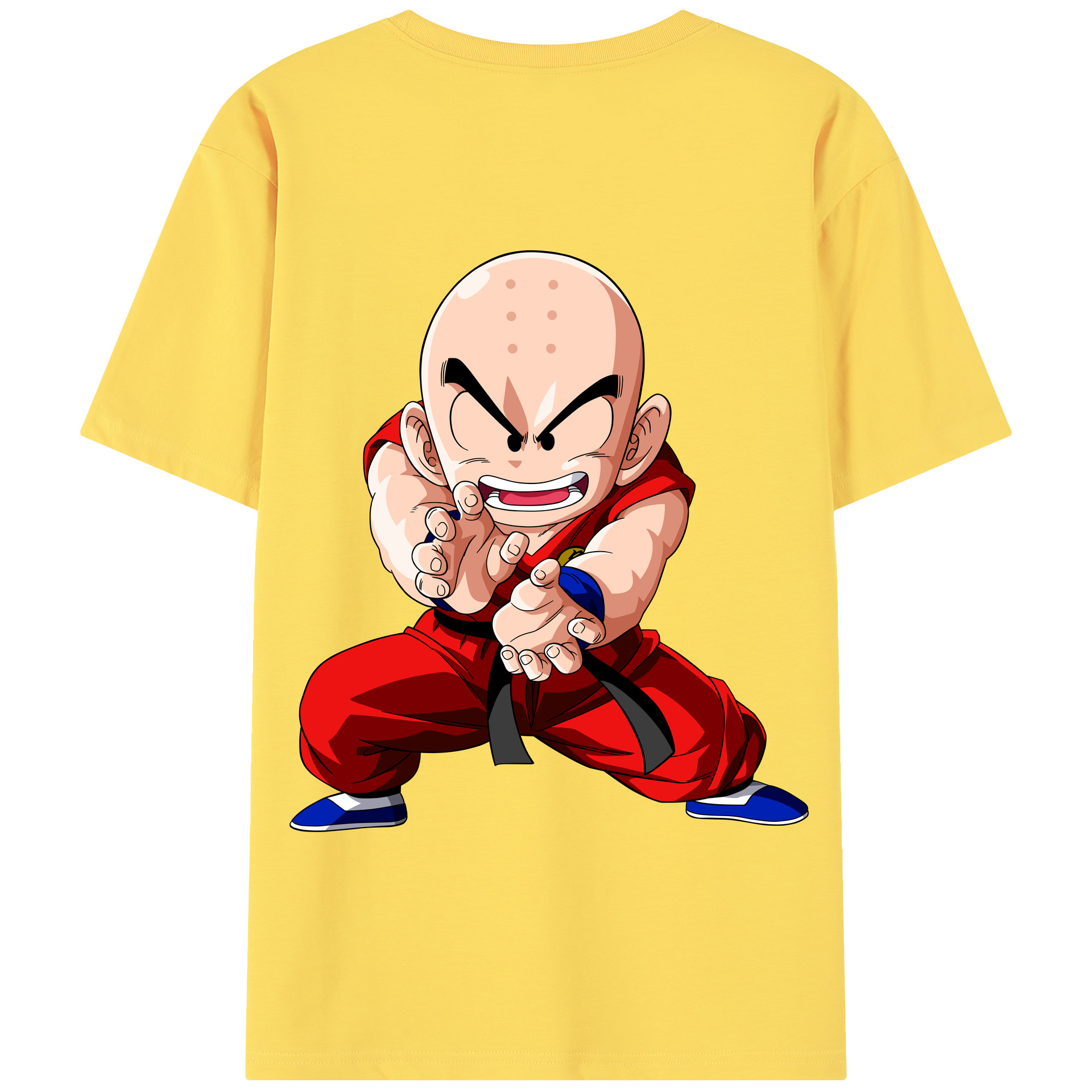（画像用） ドラゴンボール クリリン DRAGON BALL krillin 綿100％半袖Tシャツ（背面プリント）