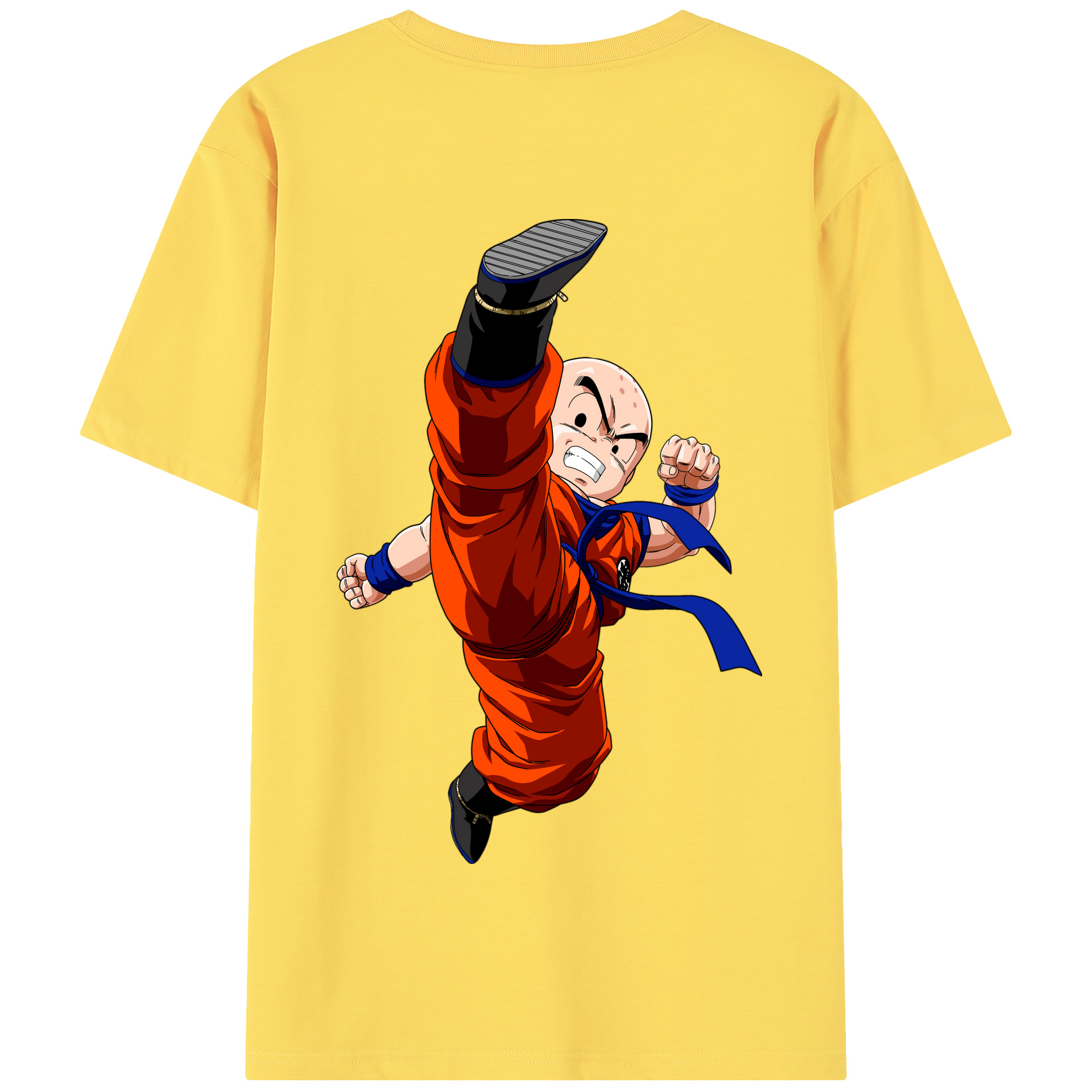 （画像用） ドラゴンボール クリリン DRAGON BALL krillin 綿100％半袖Tシャツ（背面プリント）