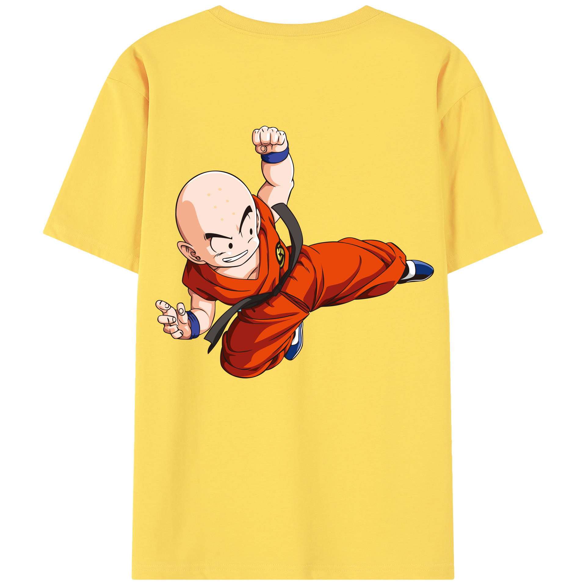 （画像用） ドラゴンボール クリリン DRAGON BALL krillin 綿100％半袖Tシャツ（背面プリント）