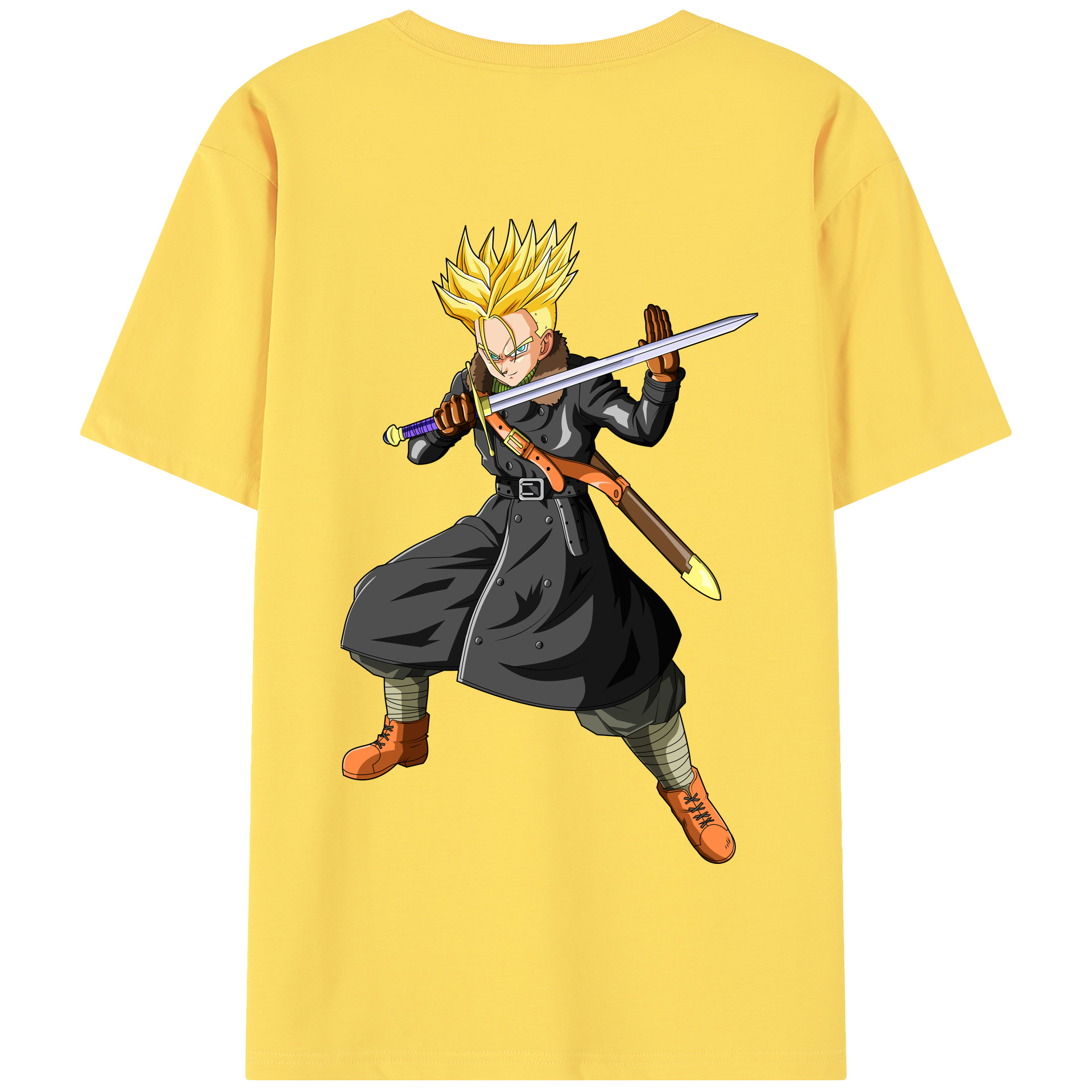 （画像用） ドラゴンボール トランクス（Torankusu）DRAGON BALL Trunks 綿100％半袖Tシャツ（背面プリント）
