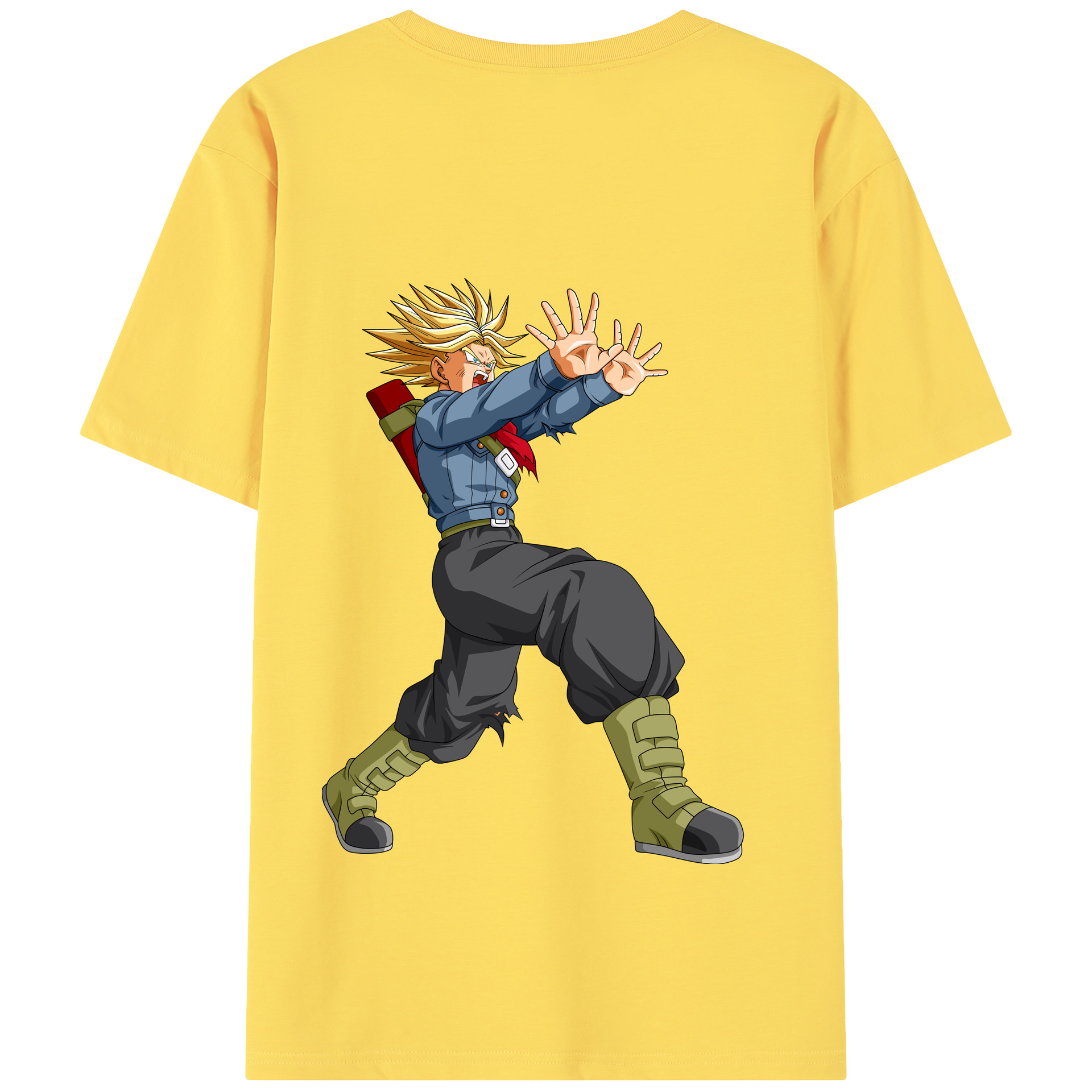 （画像用） ドラゴンボール トランクス（Torankusu）DRAGON BALL Trunks 綿100％半袖Tシャツ（背面プリント）