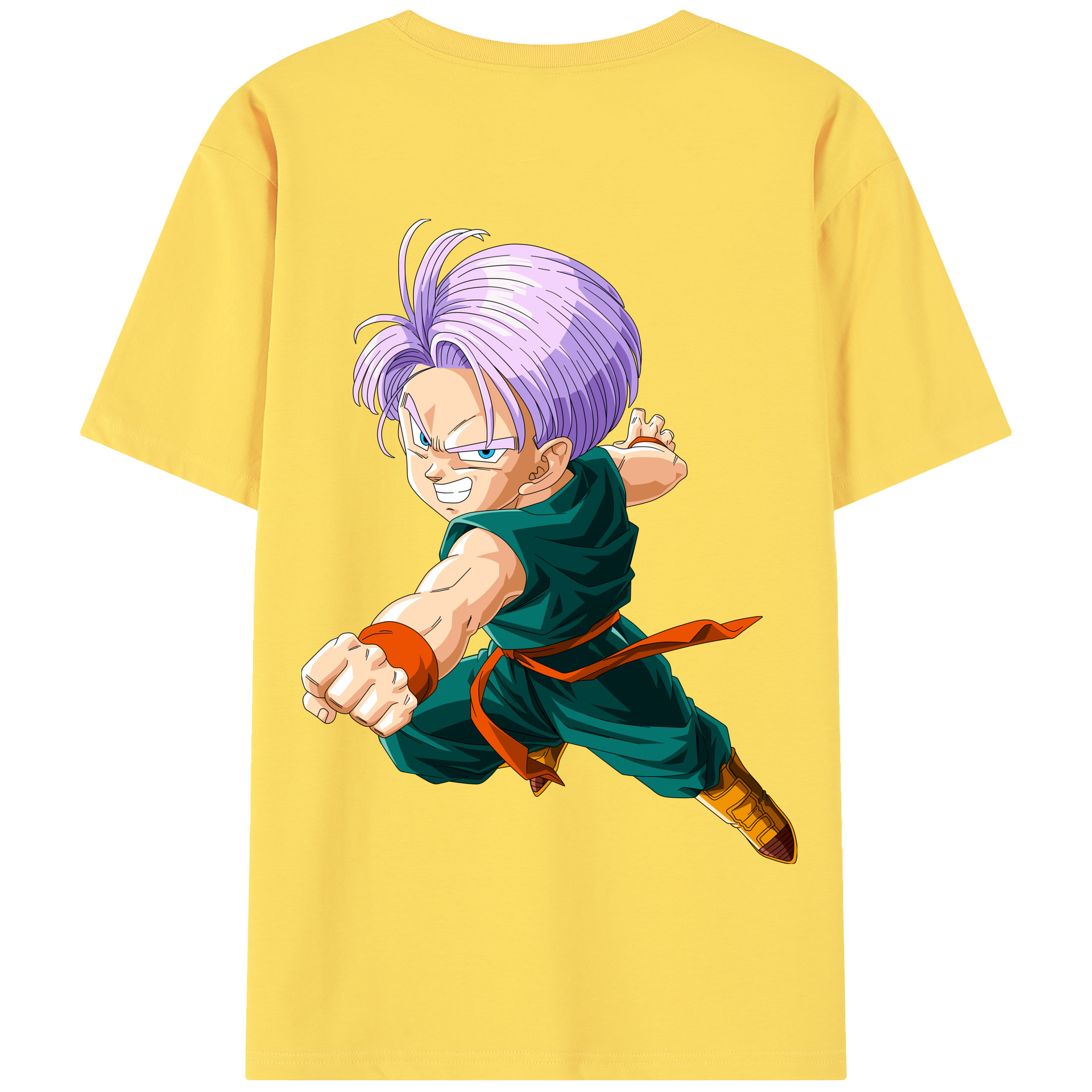 （画像用） ドラゴンボール トランクス（Torankusu）DRAGON BALL Trunks 綿100％半袖Tシャツ（背面プリント）