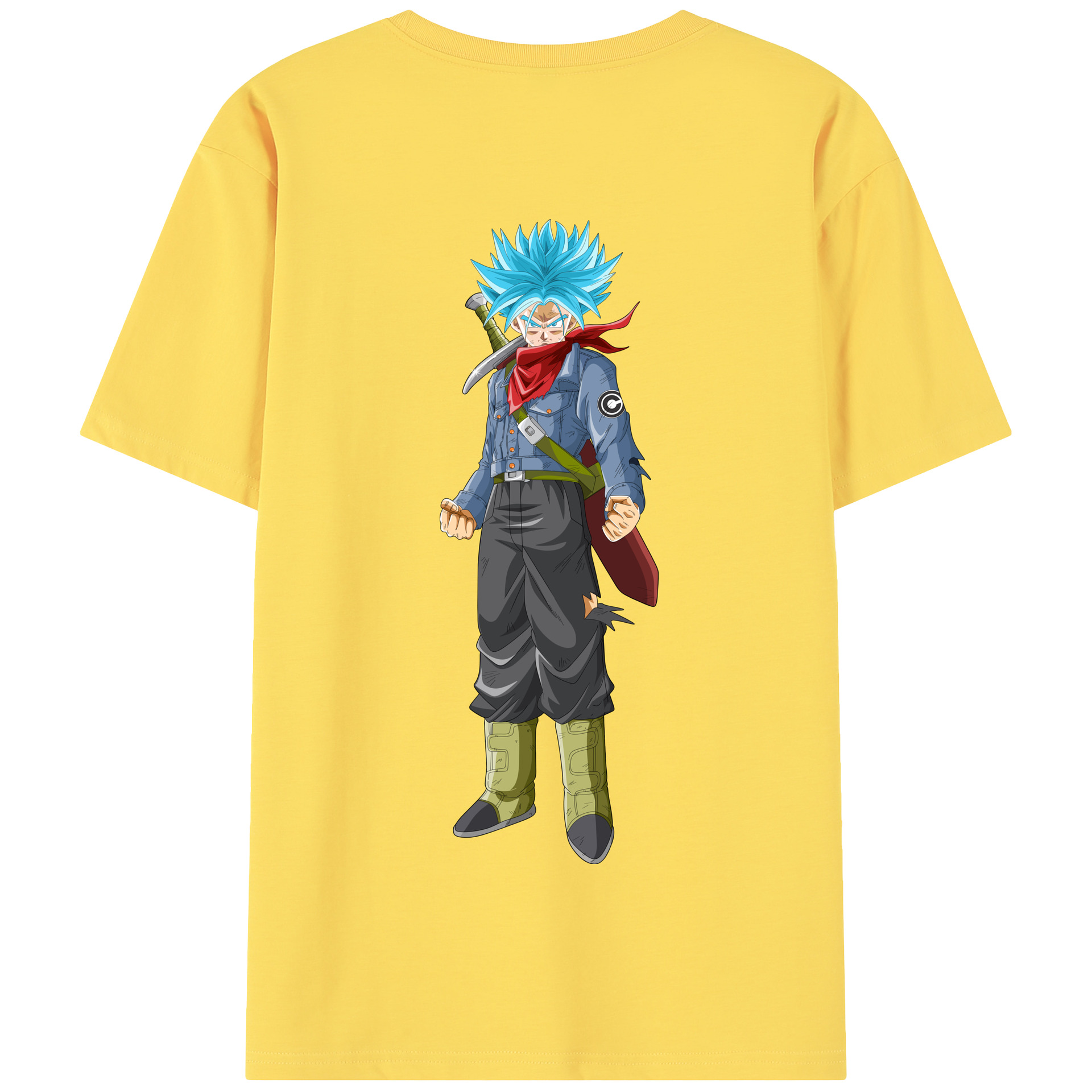 （画像用） ドラゴンボール トランクス（Torankusu）DRAGON BALL Trunks 綿100％半袖Tシャツ（背面プリント）