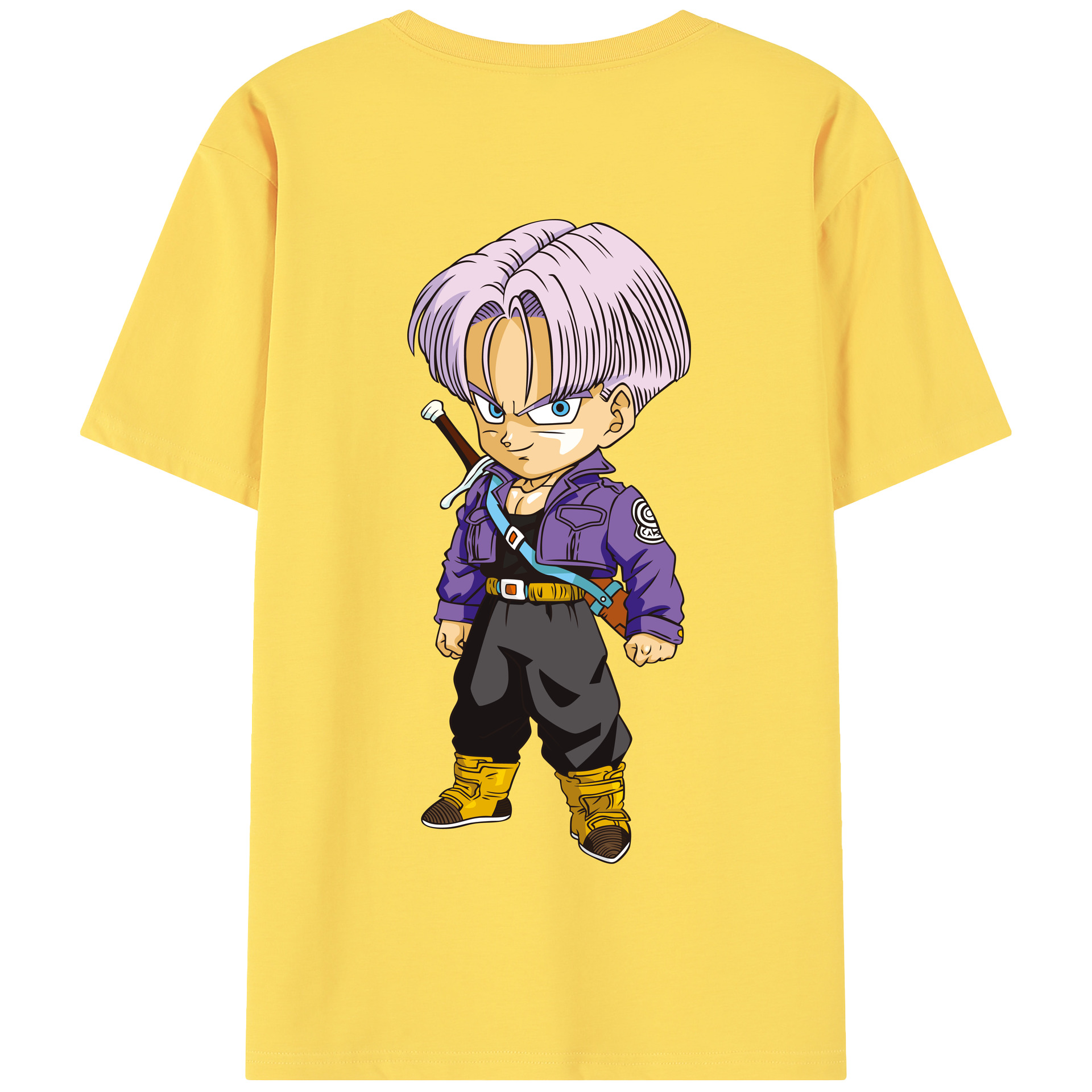 （画像用） ドラゴンボール トランクス（Torankusu）DRAGON BALL Trunks 綿100％半袖Tシャツ（背面プリント）
