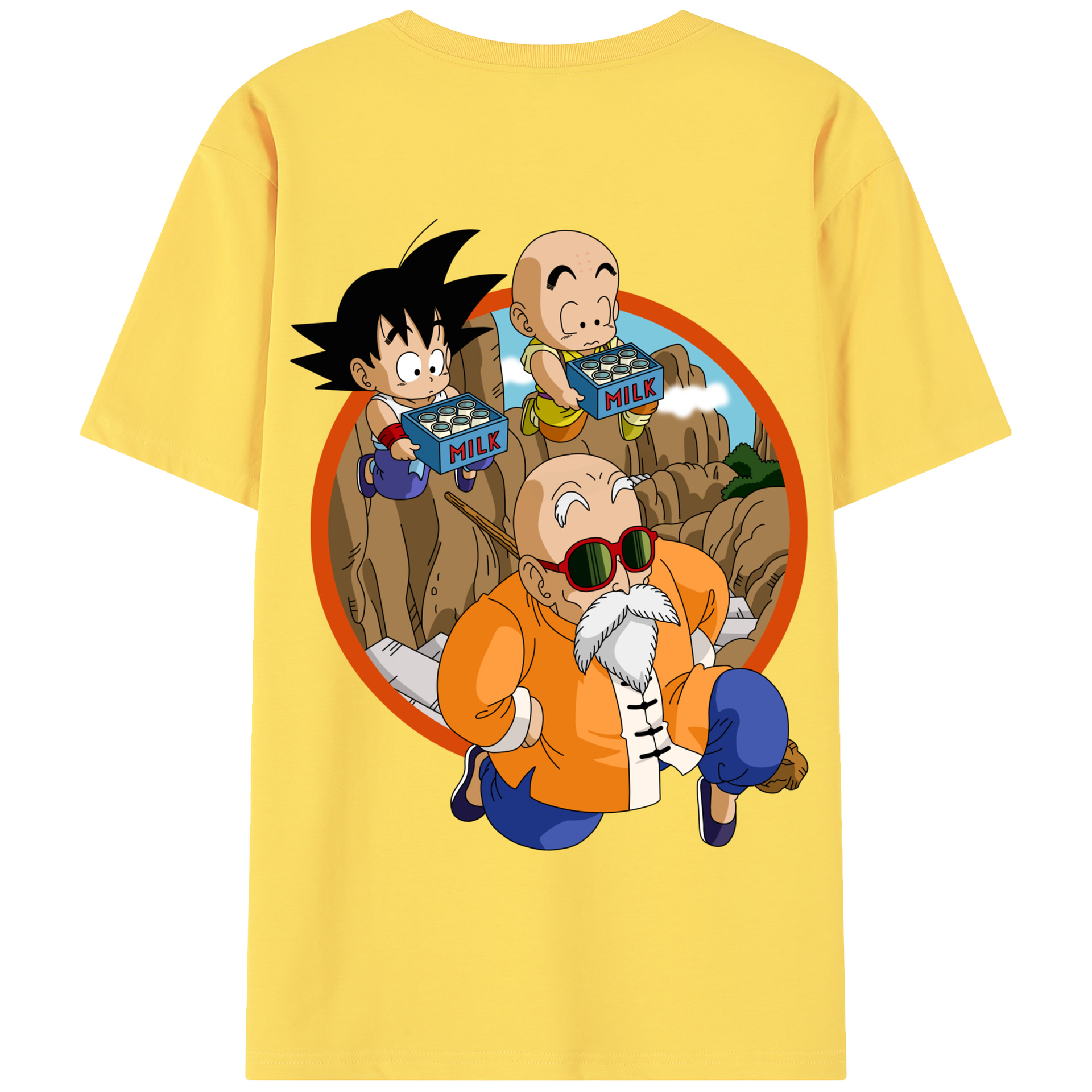 （画像用） ドラゴンボール 亀仙人（かめせんにん） DRAGON BALL Master Roshi Kame Sennin 綿100％半袖Tシャツ（背面プリント）