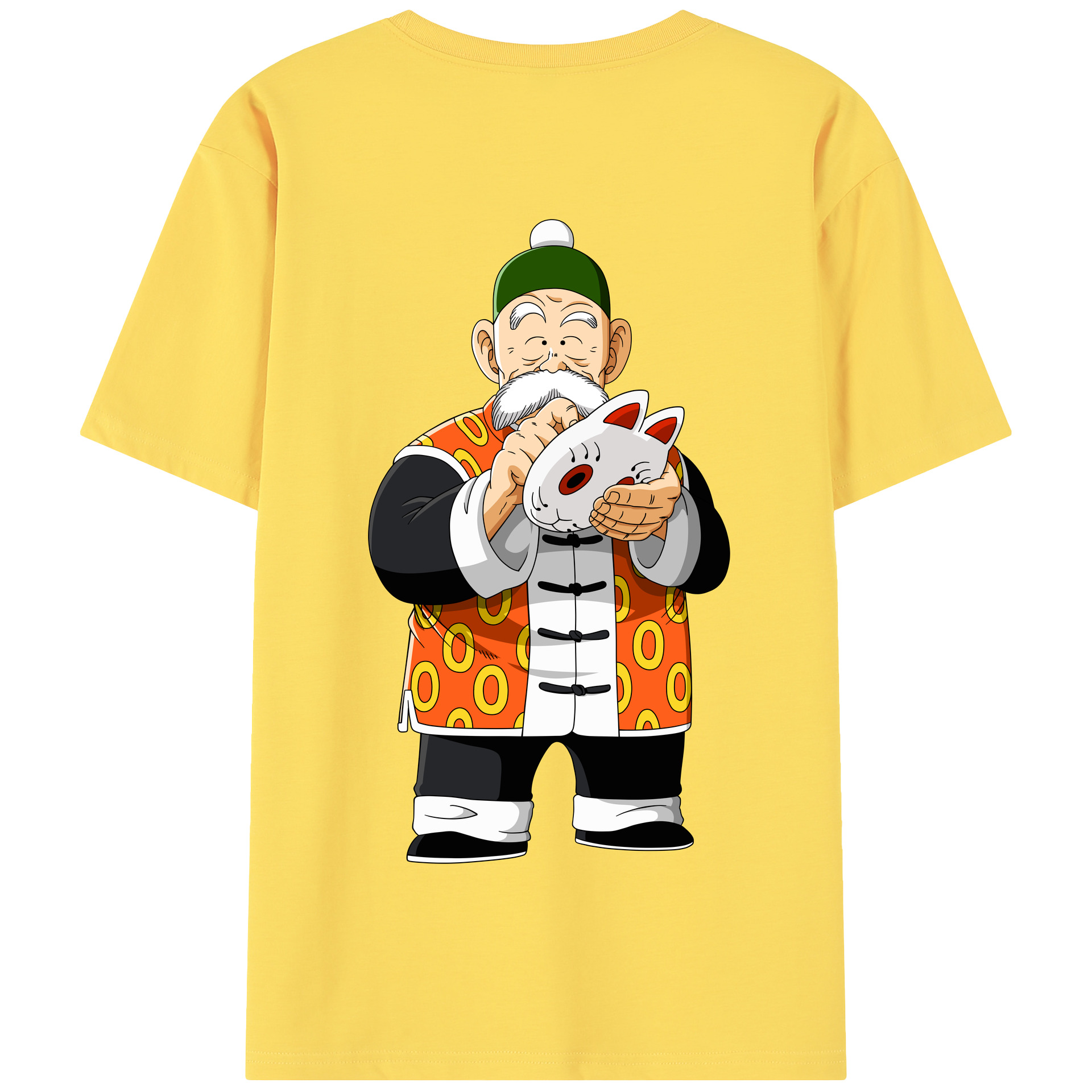 （画像用） ドラゴンボール 亀仙人（かめせんにん） DRAGON BALL Master Roshi Kame Sennin 綿100％半袖Tシャツ（背面プリント）