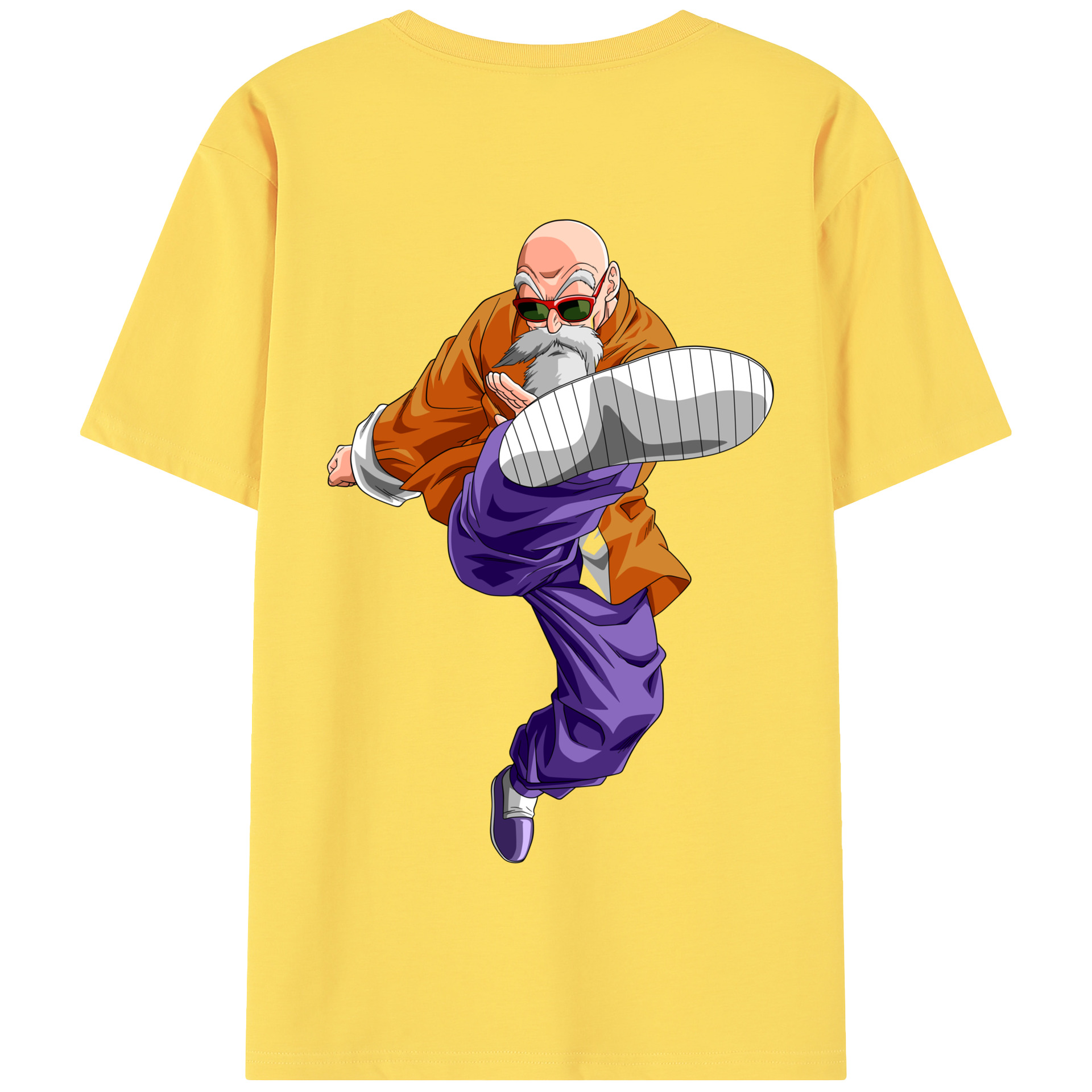 （画像用） ドラゴンボール 亀仙人（かめせんにん） DRAGON BALL Master Roshi Kame Sennin 綿100％半袖Tシャツ（背面プリント）