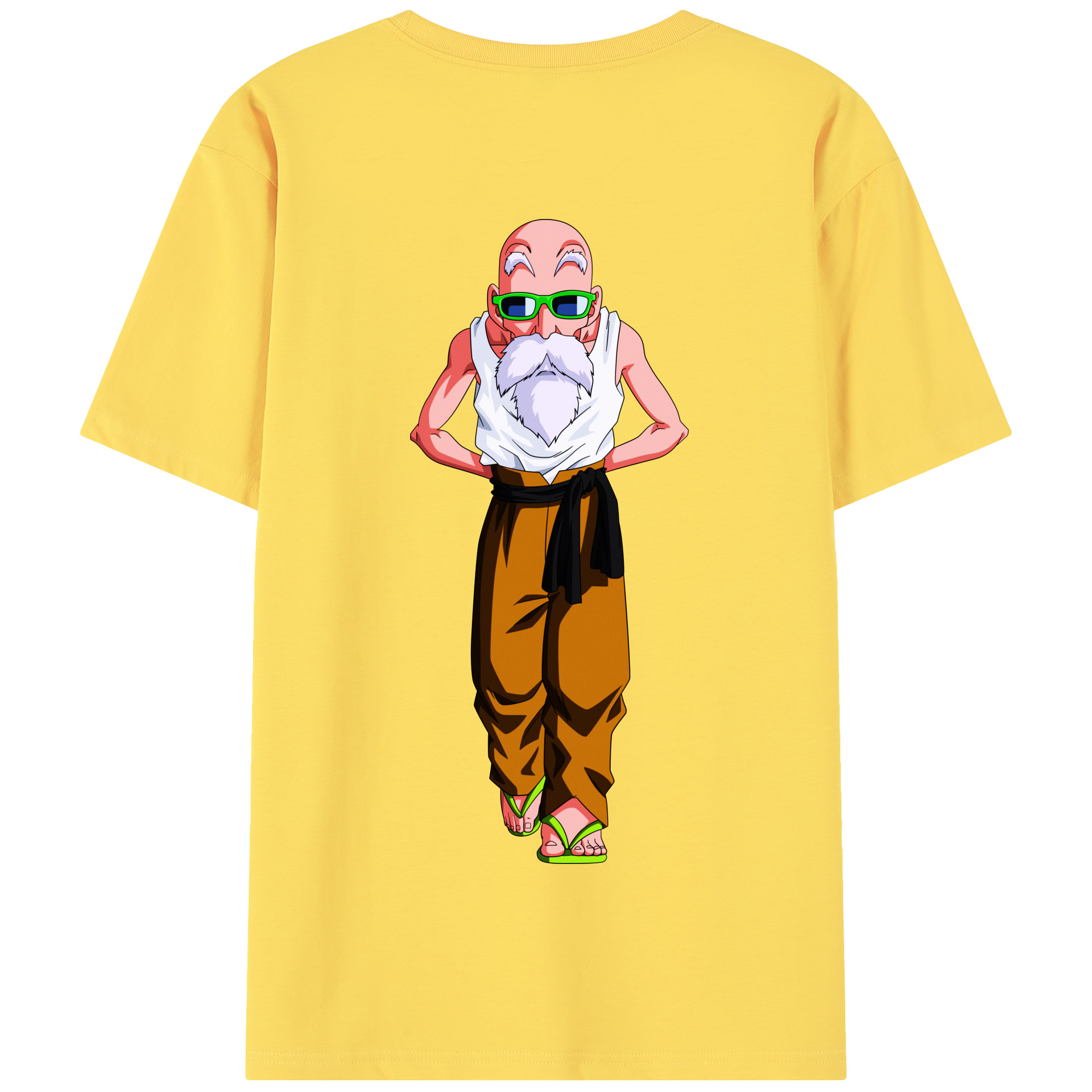 （画像用） ドラゴンボール 亀仙人（かめせんにん） DRAGON BALL Master Roshi Kame Sennin 綿100％半袖Tシャツ（背面プリント）