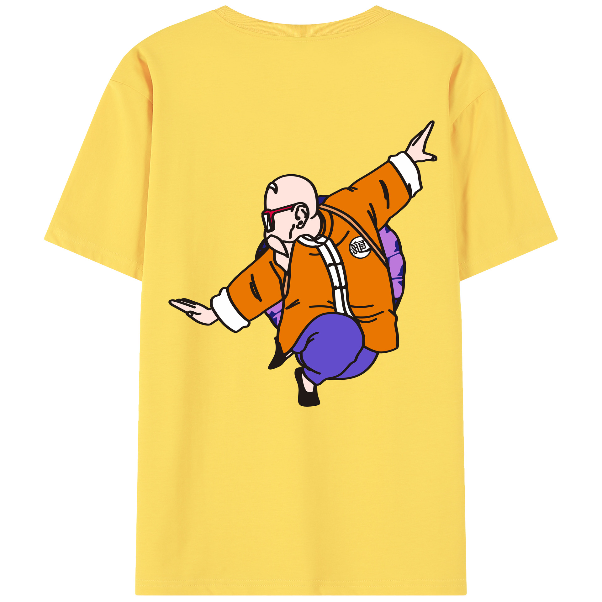 （画像用） ドラゴンボール 亀仙人（かめせんにん） DRAGON BALL Master Roshi Kame Sennin 綿100％半袖Tシャツ（背面プリント）
