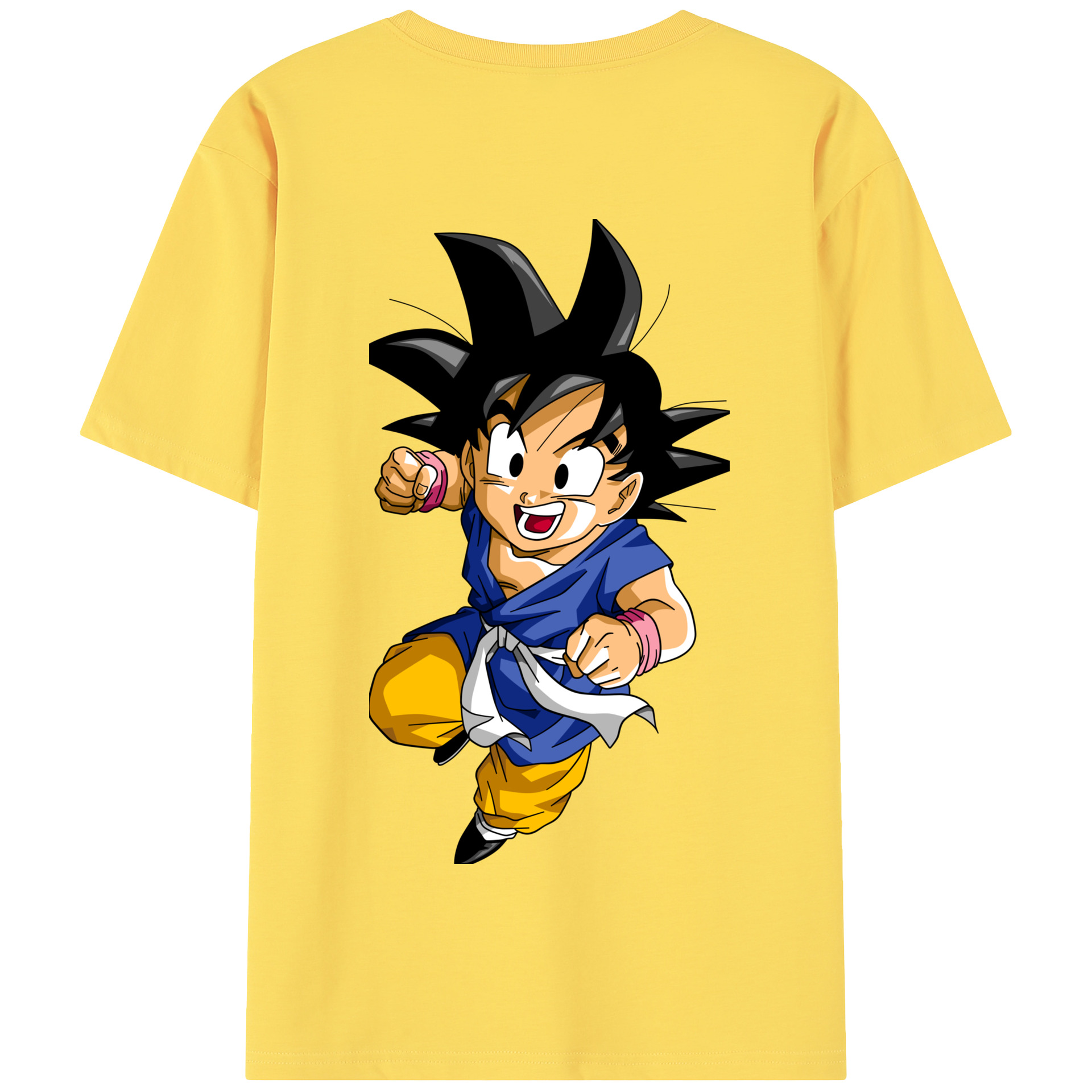 （画像用） ドラゴンボール 孫悟天 そん ごてん DRAGON BALL Son Goten 綿100％半袖Tシャツ（背面プリント）