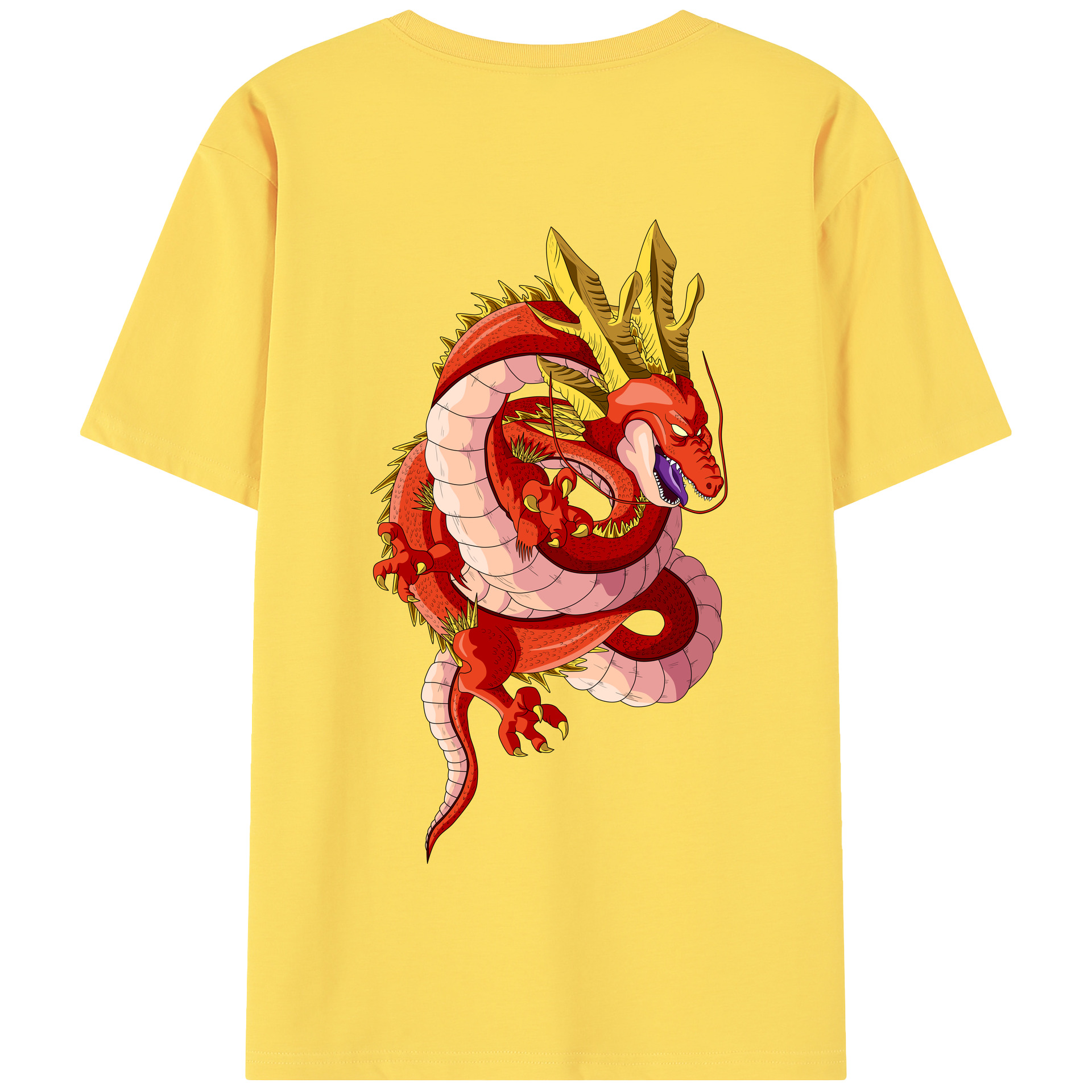 （画像用） ドラゴンボール 神龍 シェンロン DRAGON BALL Shenron 綿100％半袖Tシャツ（背面プリント）