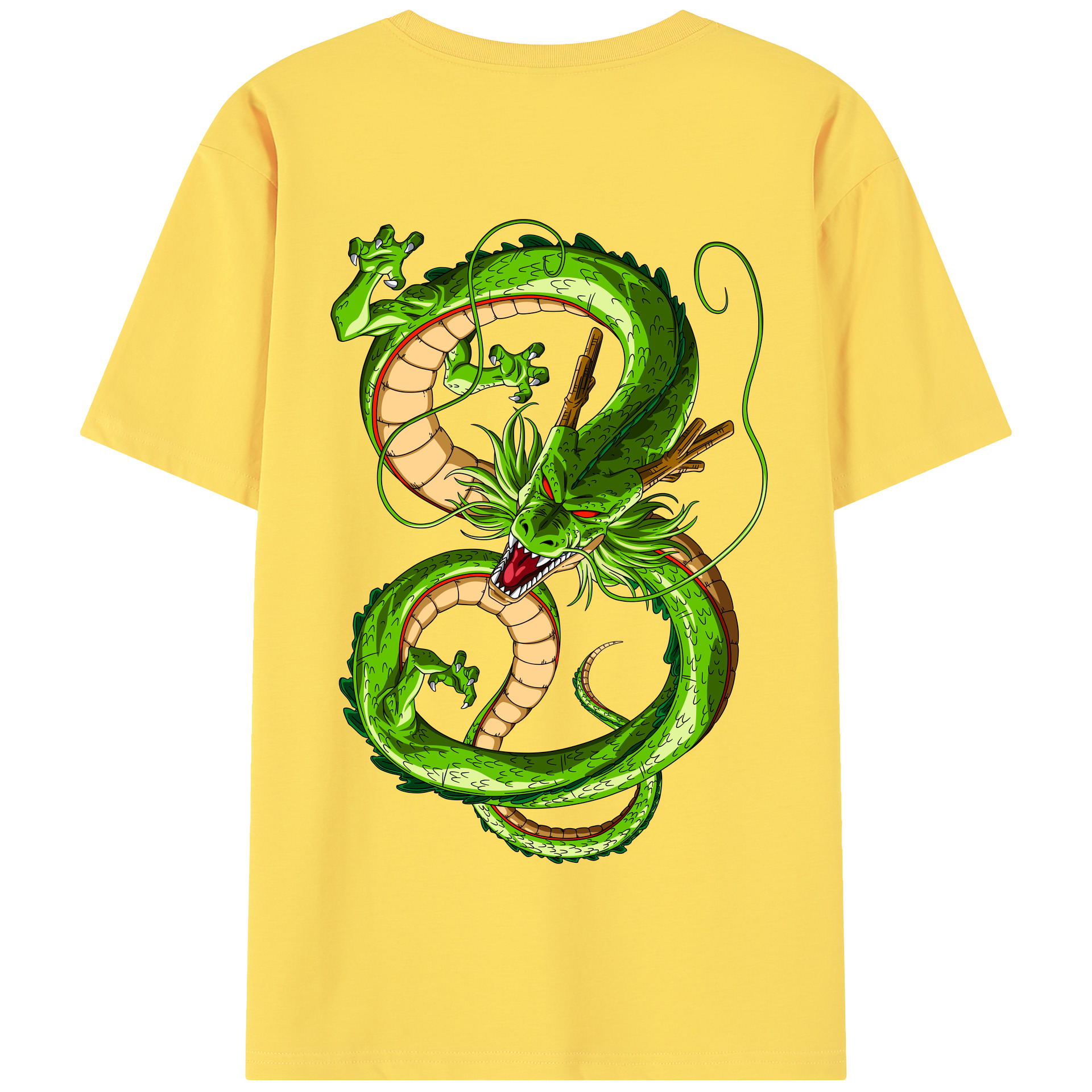 （画像用） ドラゴンボール 神龍 シェンロン DRAGON BALL Shenron 綿100％半袖Tシャツ（背面プリント）