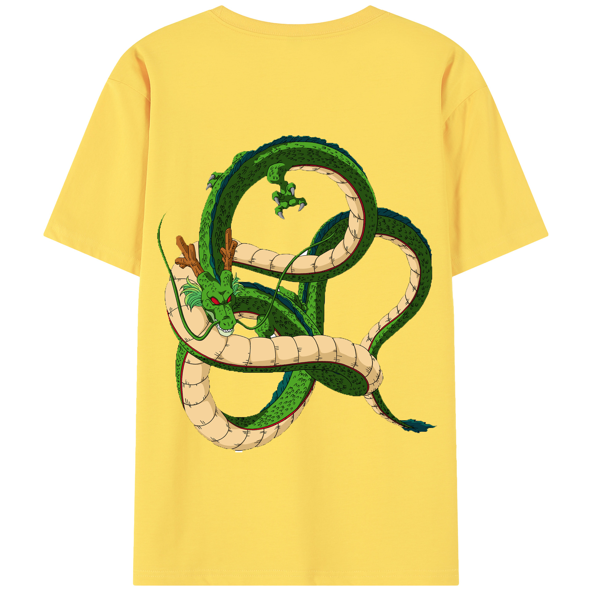 （画像用） ドラゴンボール 神龍 シェンロン DRAGON BALL Shenron 綿100％半袖Tシャツ（背面プリント）
