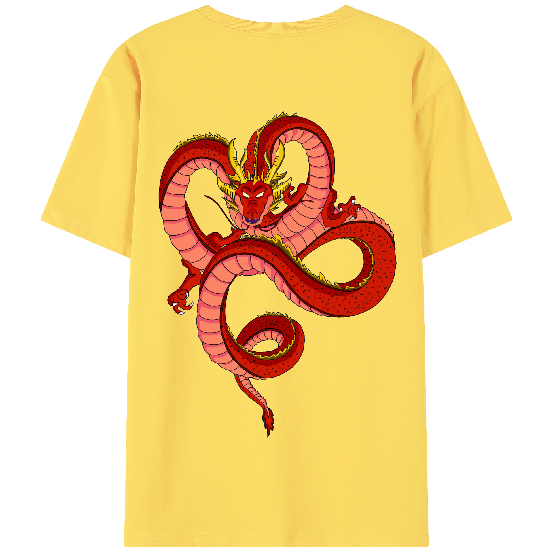 （画像用） ドラゴンボール 神龍 シェンロン DRAGON BALL Shenron 綿100％半袖Tシャツ（背面プリント）