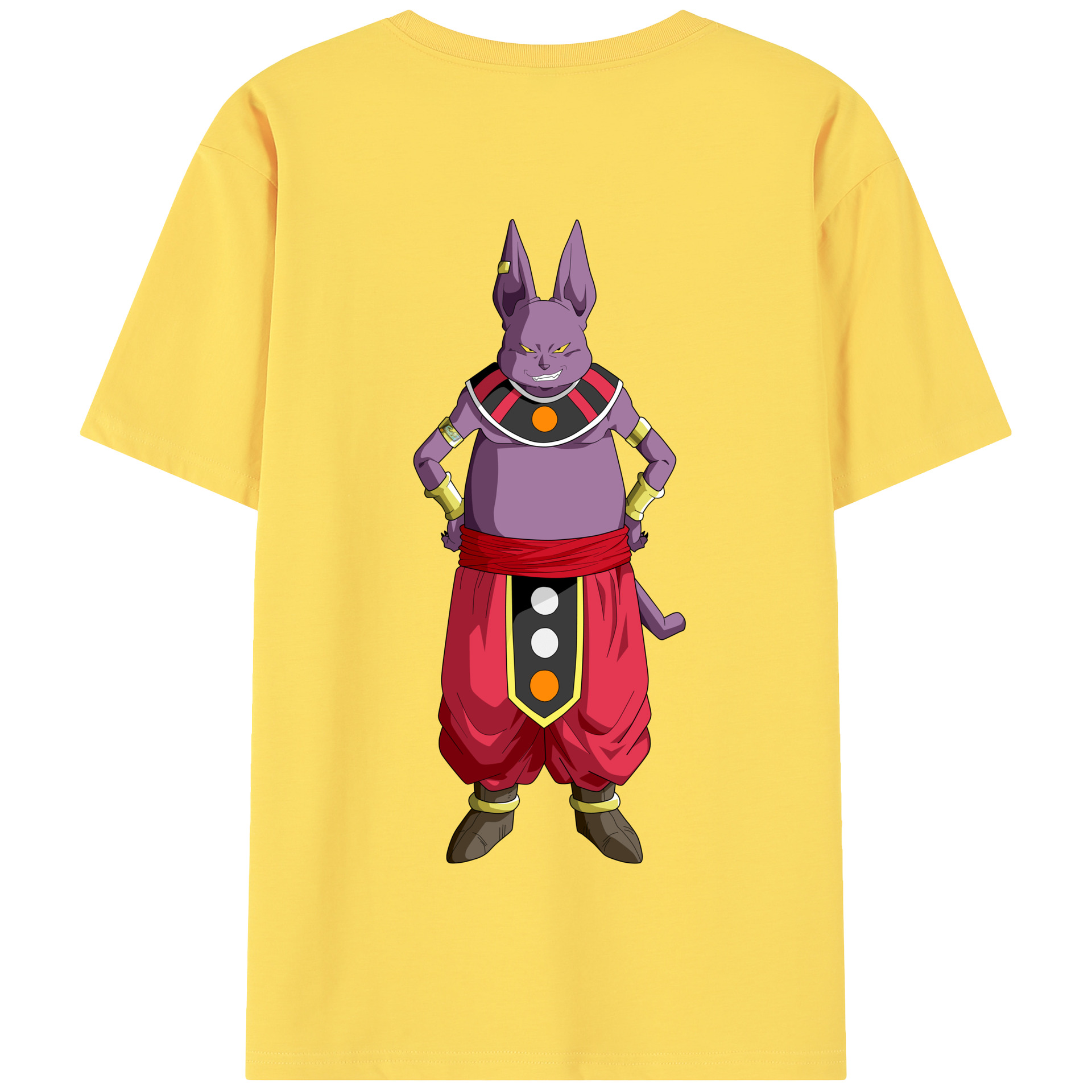 （画像用） ドラゴンボール シャンパ DRAGON BALL Champa 綿100％半袖Tシャツ（背面プリント）