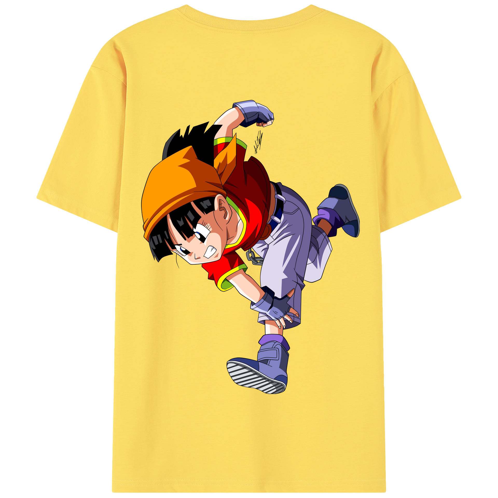 （画像用） ドラゴンボール パン DRAGON BALL Pan 綿100％半袖Tシャツ（背面プリント）