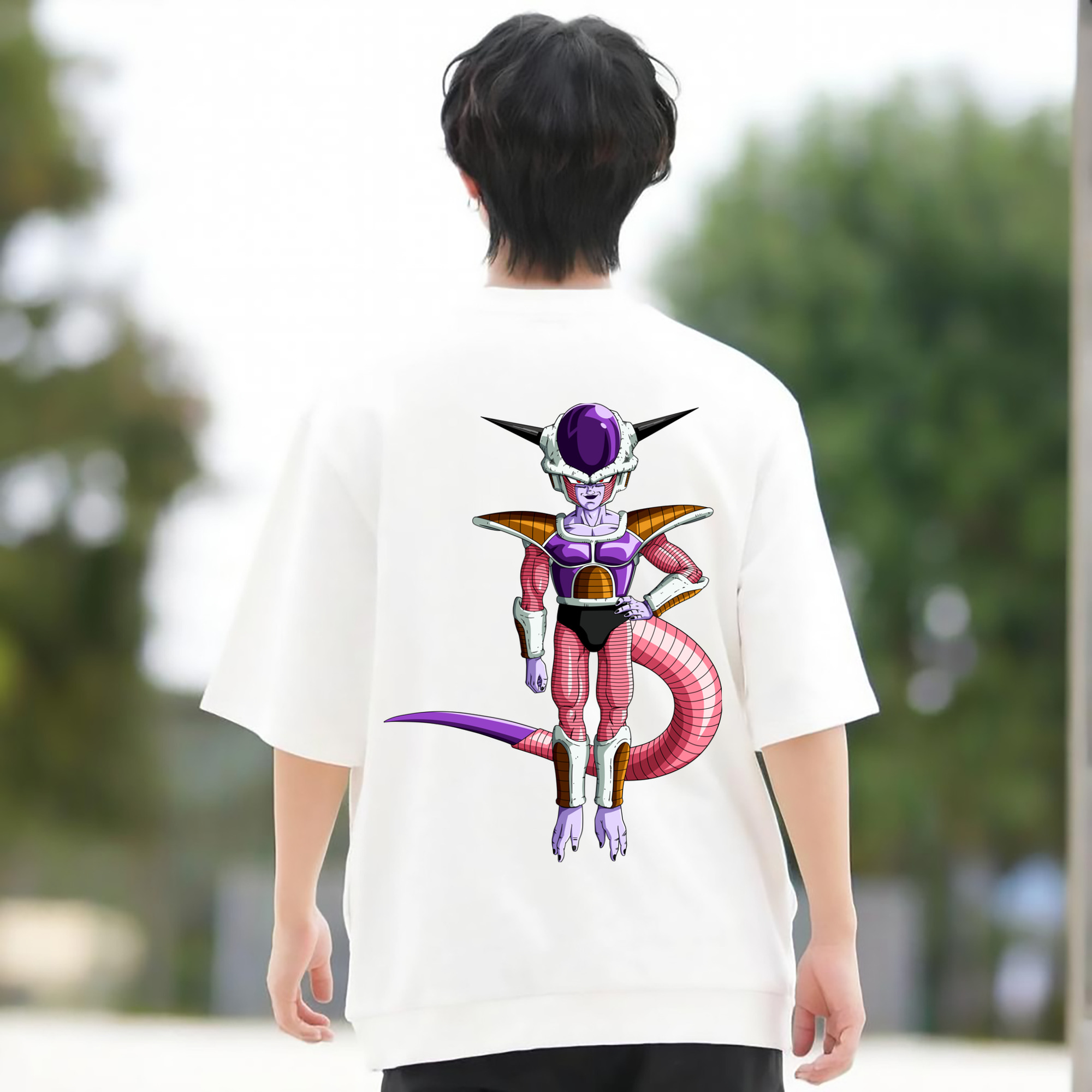 ドラゴンボール フリーザ DRAGON BALL Frieza 綿100％半袖Tシャツ（背面プリント）