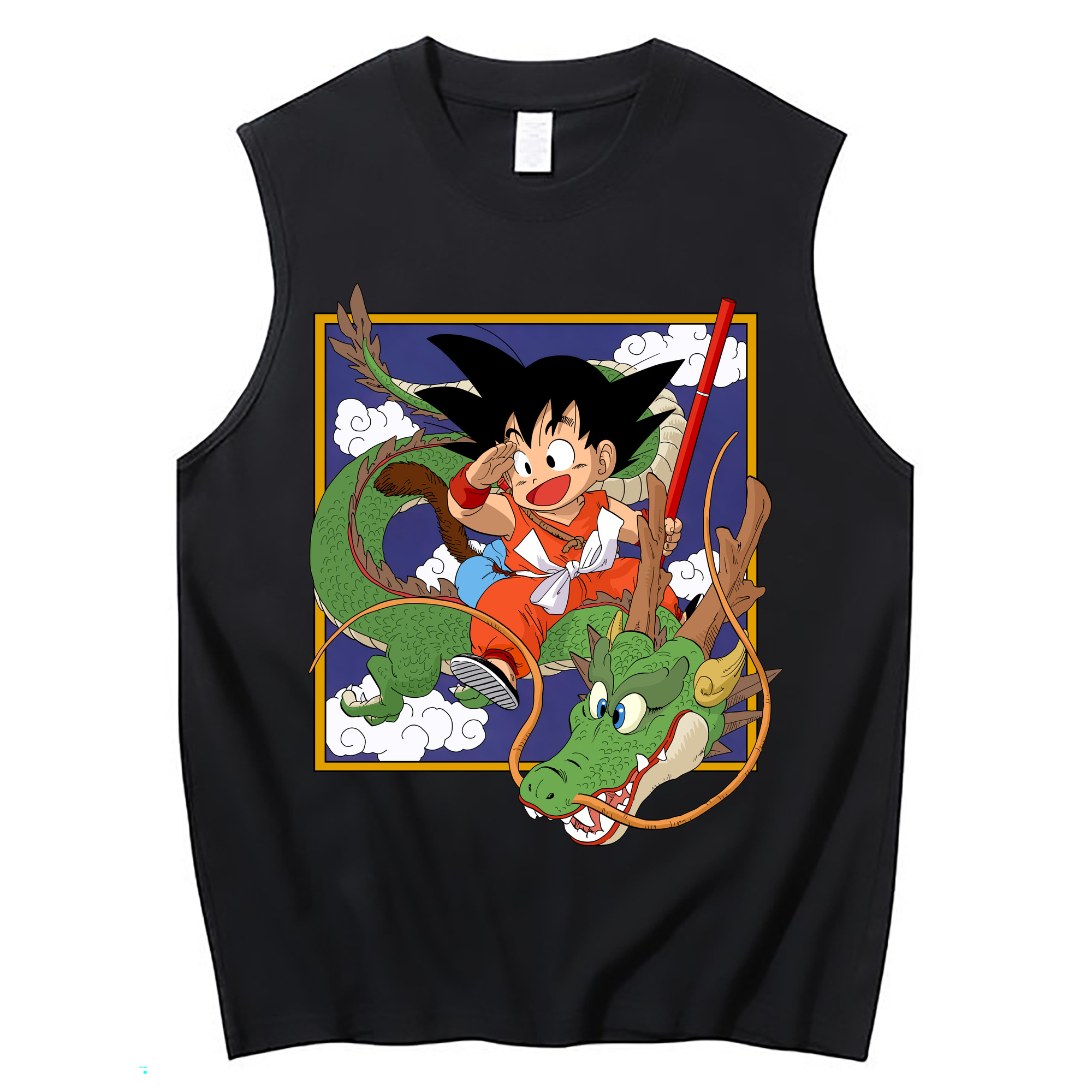 （画像用） ドラゴンボール 孫悟空（そん ごくう）Son Goku カカロット DRAGON BALL Kakarotto コットン100％タンクトップ（フロントプリント）