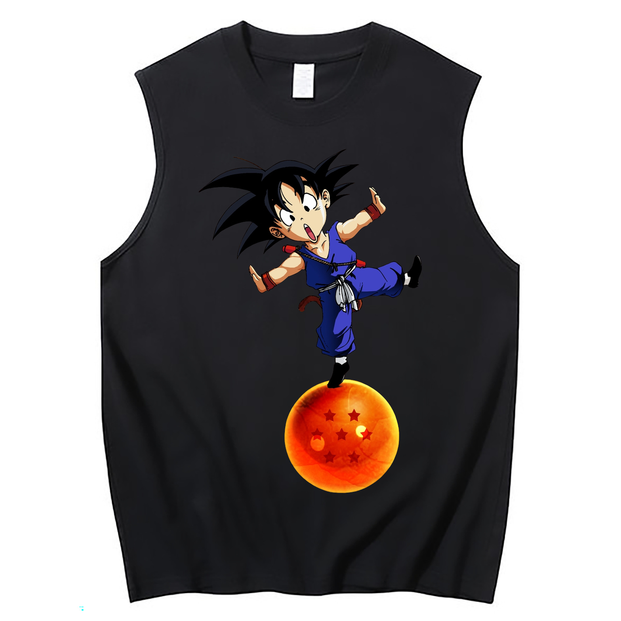 （画像用） ドラゴンボール 孫悟空（そん ごくう）Son Goku カカロット DRAGON BALL Kakarotto コットン100％タンクトップ（フロントプリント）