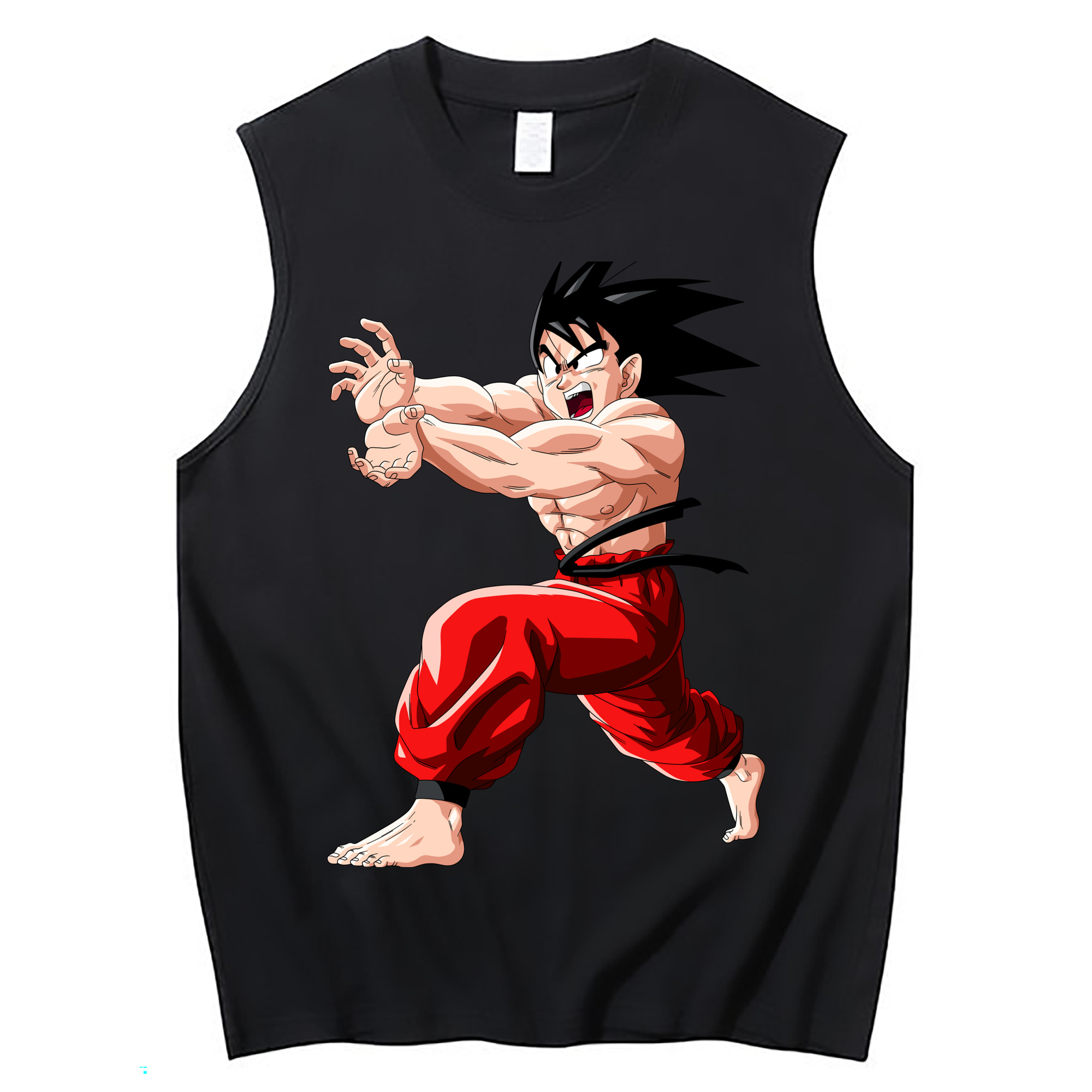 （画像用） ドラゴンボール 孫悟空（そん ごくう）Son Goku カカロット DRAGON BALL Kakarotto コットン100％タンクトップ（フロントプリント）