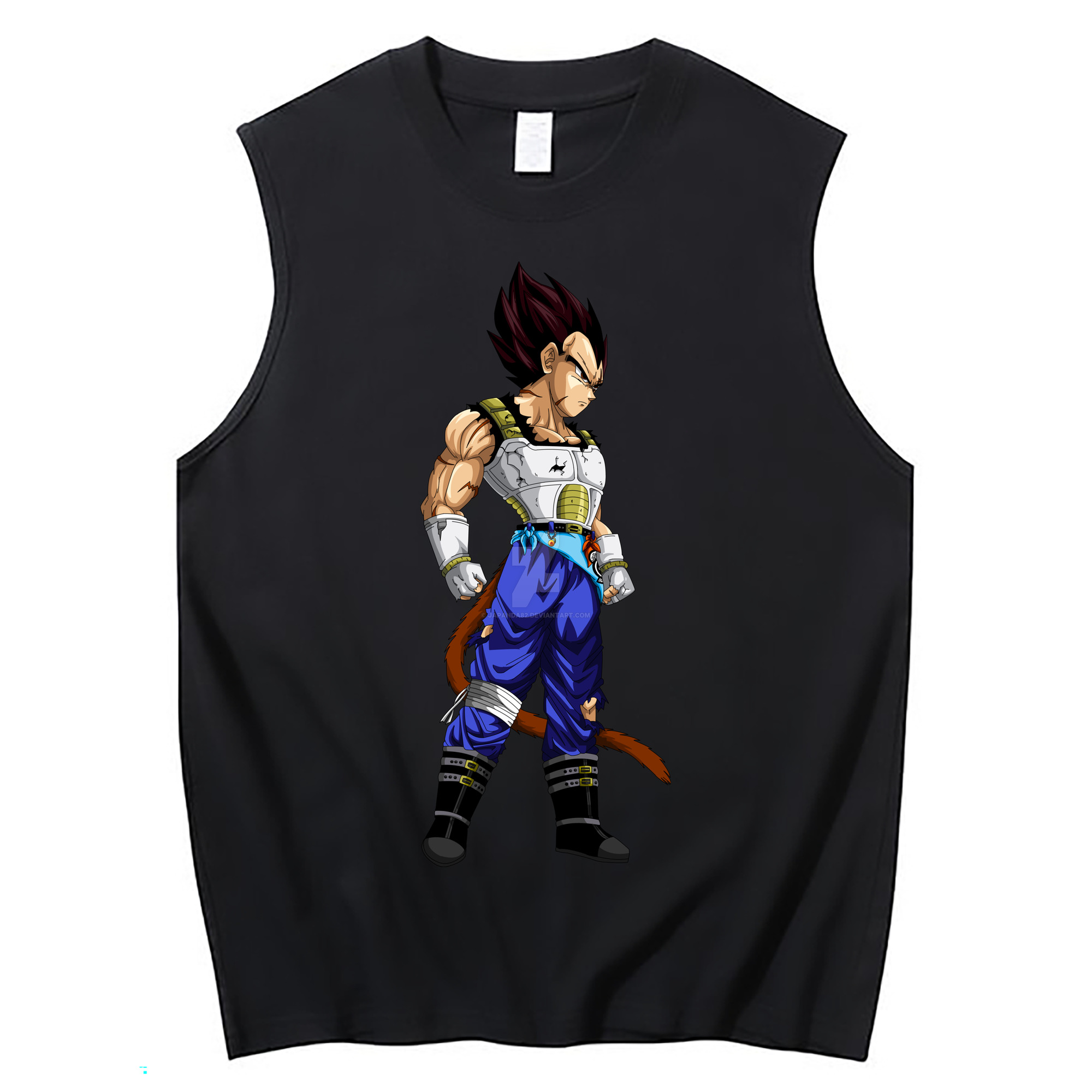 （画像用） ドラゴンボール ベジータ四世（Bejīta Yonsei）DRAGON BALL Vegeta IV コットン100％タンクトップ（フロントプリント）