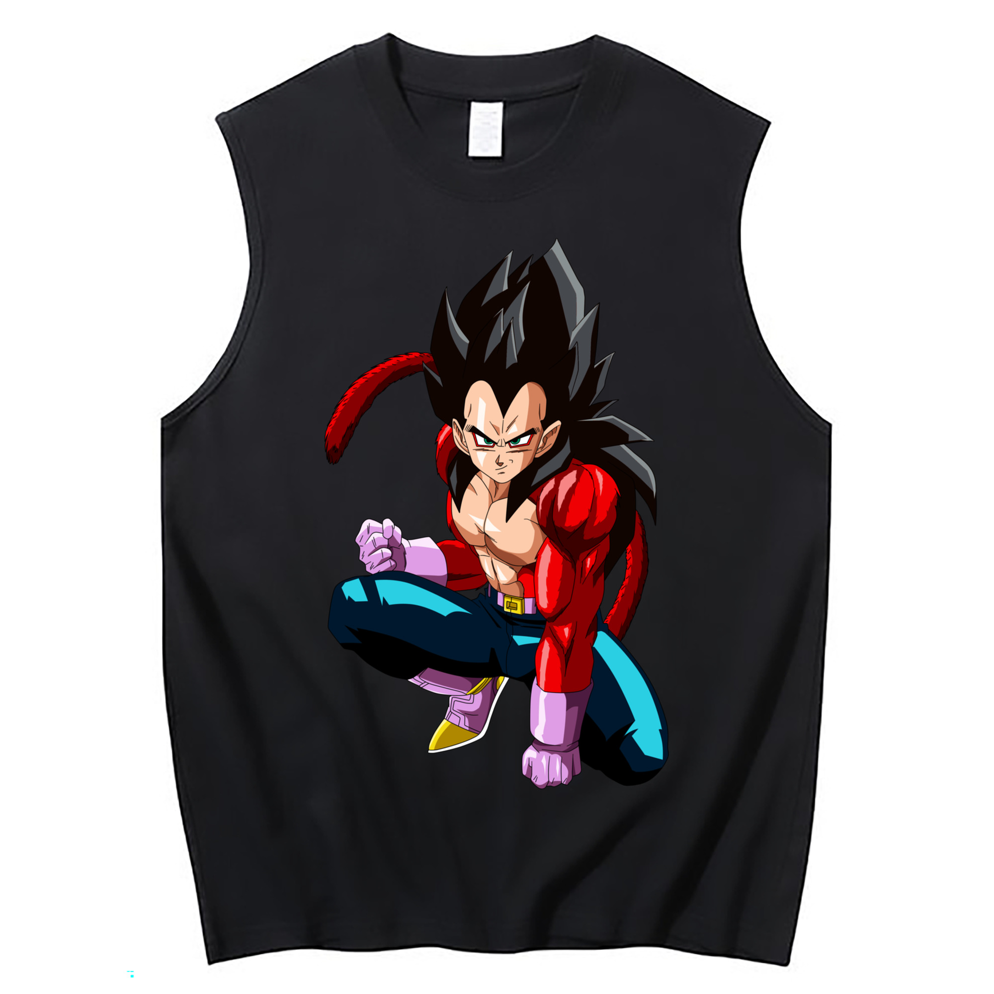 （画像用） ドラゴンボール ベジータ四世（Bejīta Yonsei）DRAGON BALL Vegeta IV コットン100％タンクトップ（フロントプリント）