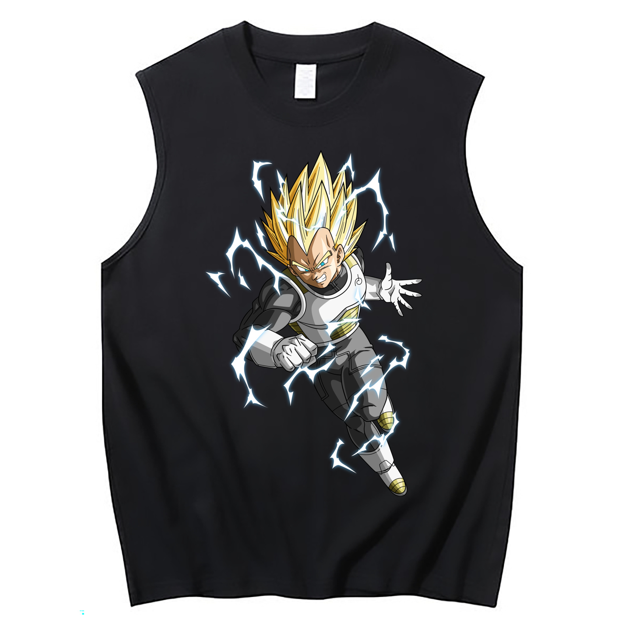 （画像用） ドラゴンボール ベジータ四世（Bejīta Yonsei）DRAGON BALL Vegeta IV コットン100％タンクトップ（フロントプリント）