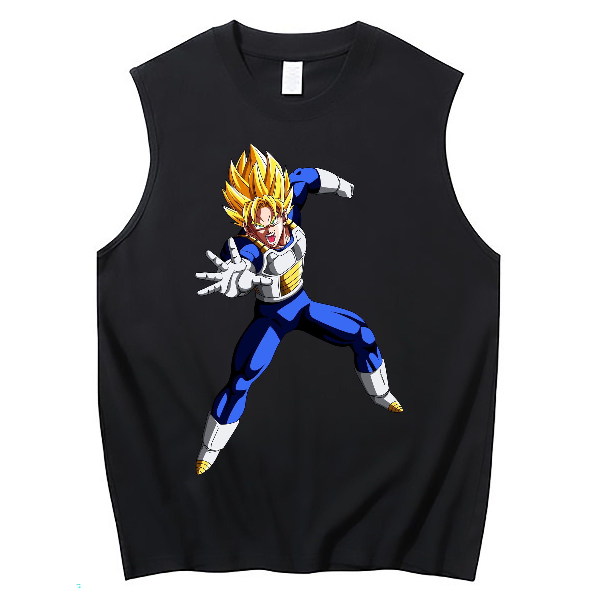 （画像用） ドラゴンボール ベジータ四世（Bejīta Yonsei）DRAGON BALL Vegeta IV コットン100％タンクトップ（フロントプリント）