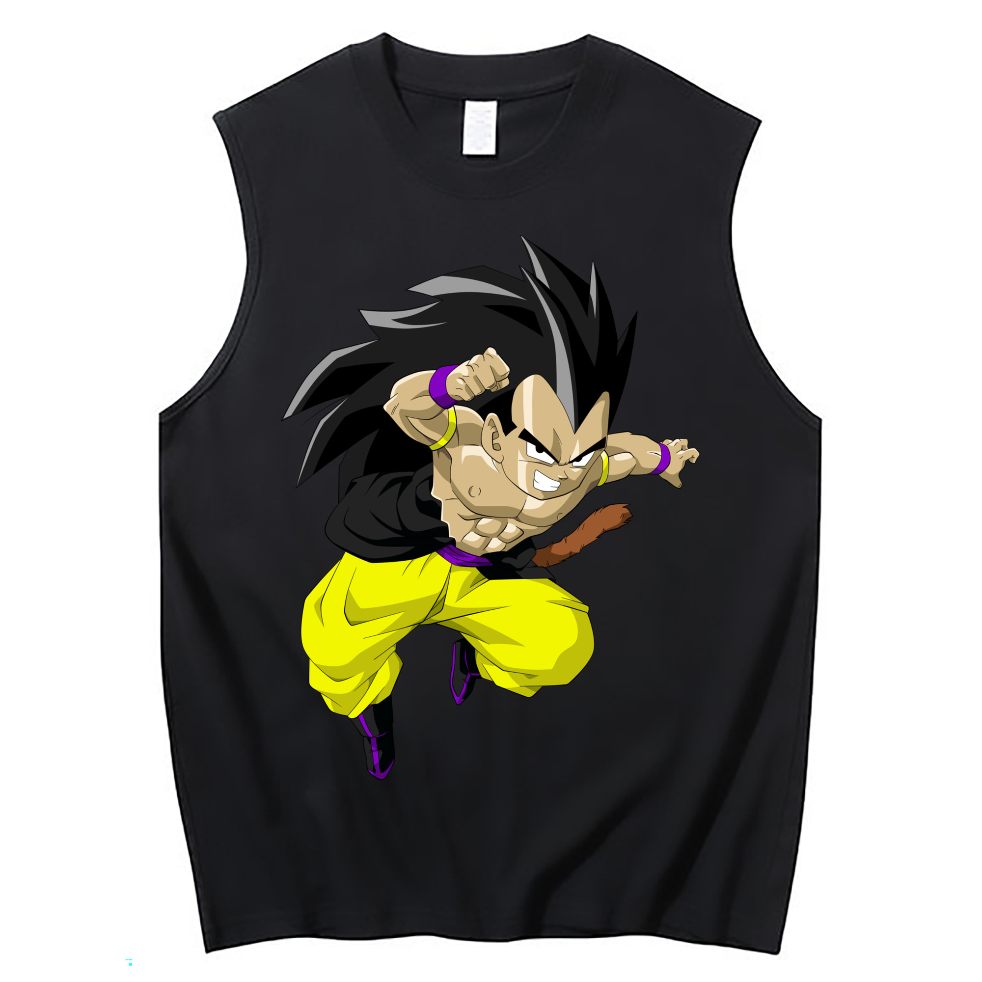 （画像用） ドラゴンボール ベジータ四世（Bejīta Yonsei）DRAGON BALL Vegeta IV コットン100％タンクトップ（フロントプリント）