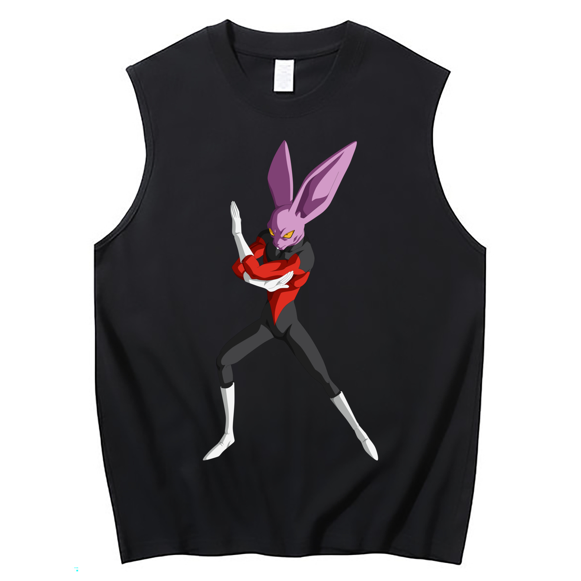 （画像用） ドラゴンボール ビルス 破壊神ビルス DRAGON BALL Beerus Birusu コットン100％タンクトップ（フロントプリント）